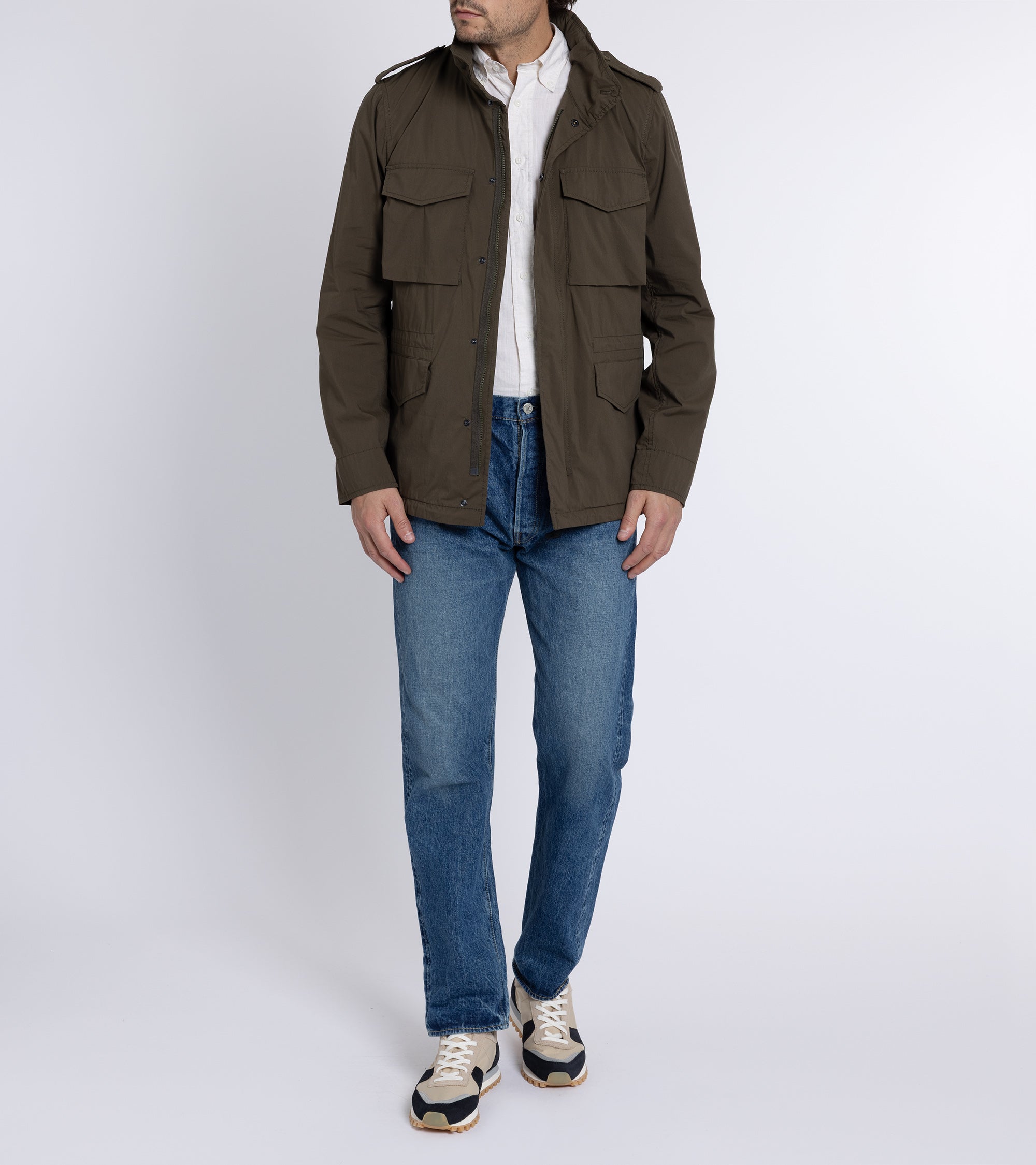 Aspesi Cotton Poplin Field Jacket: Military