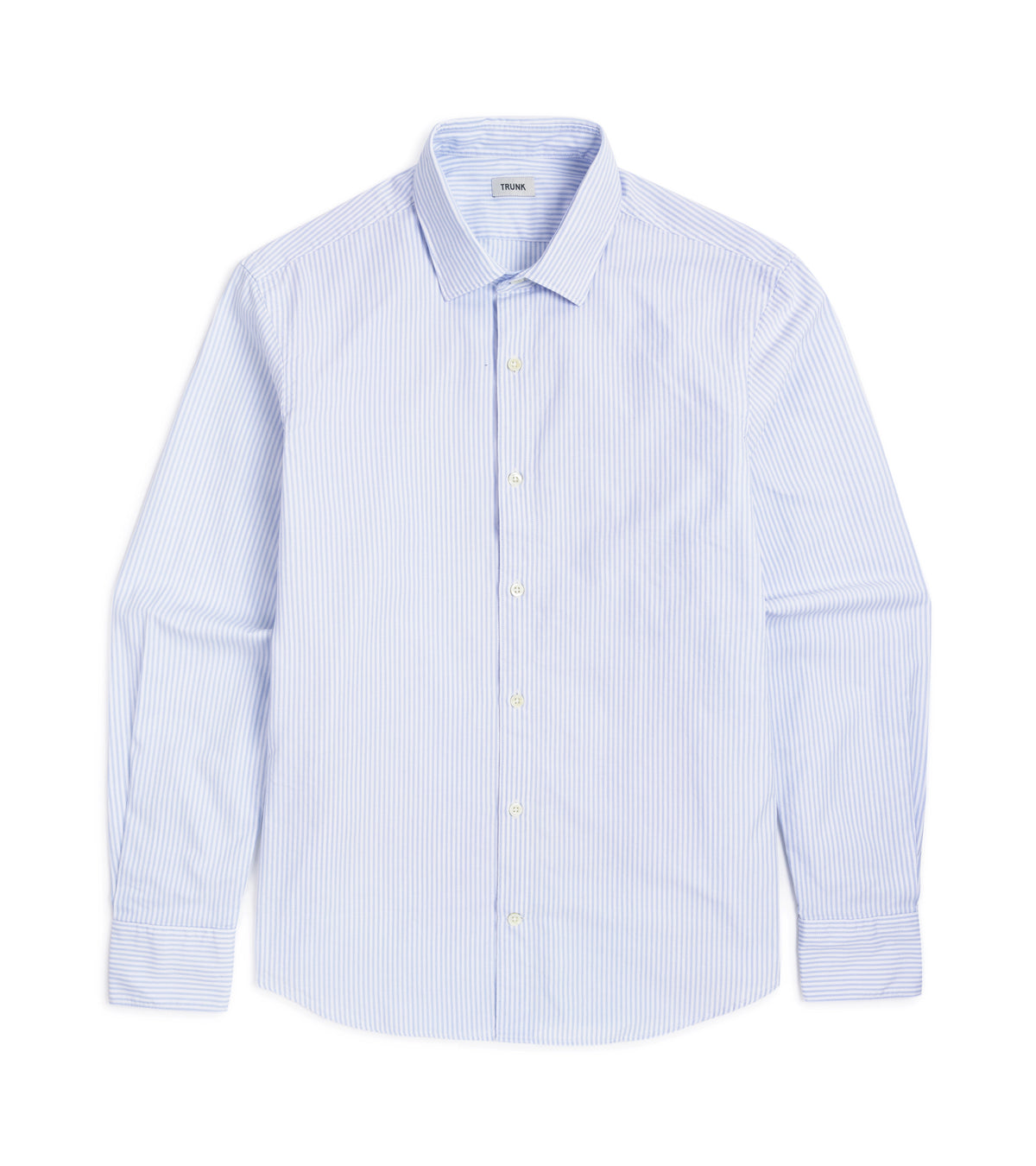 Trunk Austin Cotton Stripe Oxford Shirt: Light Blue