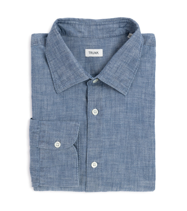 Trunk Austin Japanese Chambray Shirt: Dark Blue