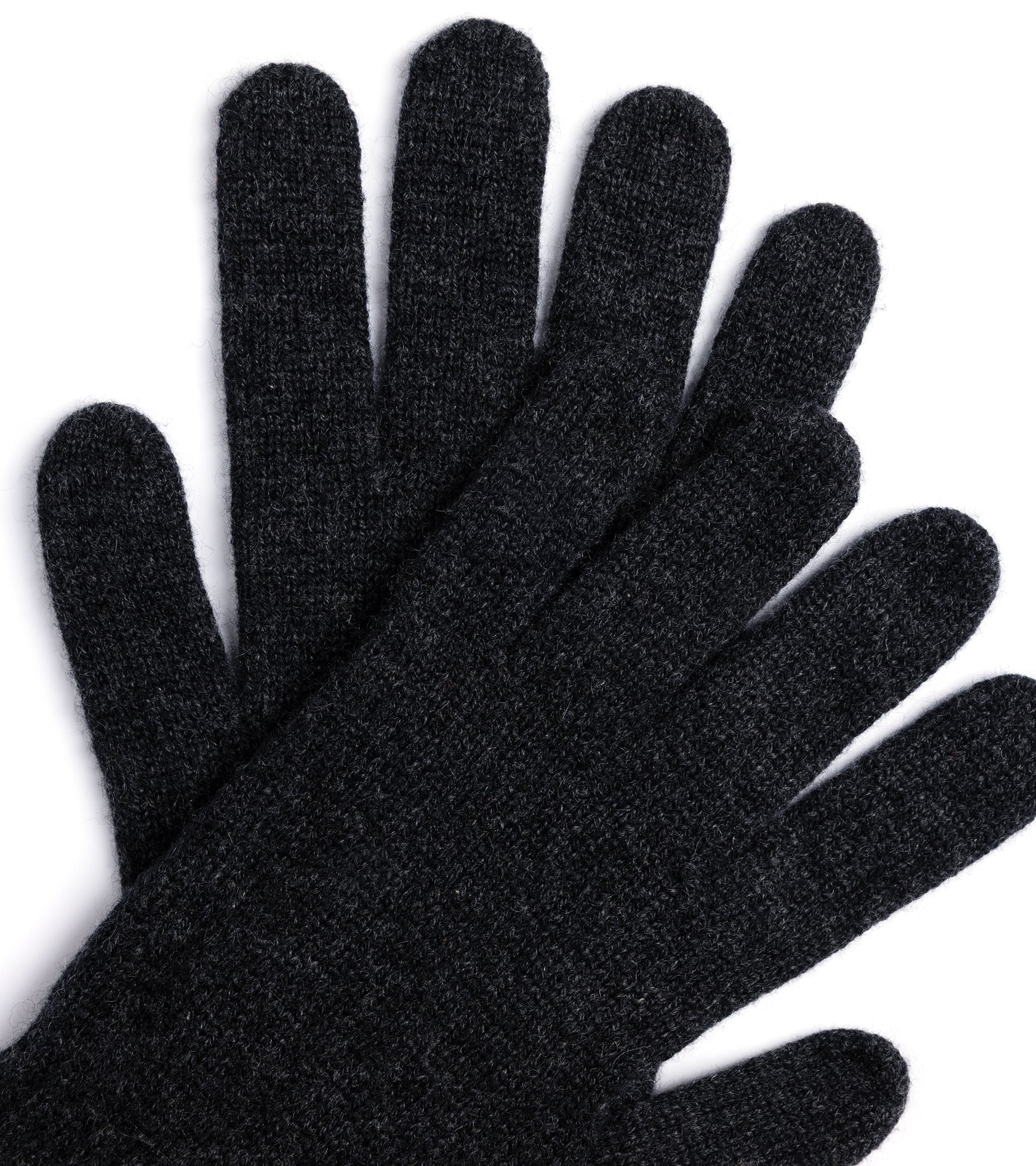 Trunk Cashmere Knitted Gloves: Charcoal