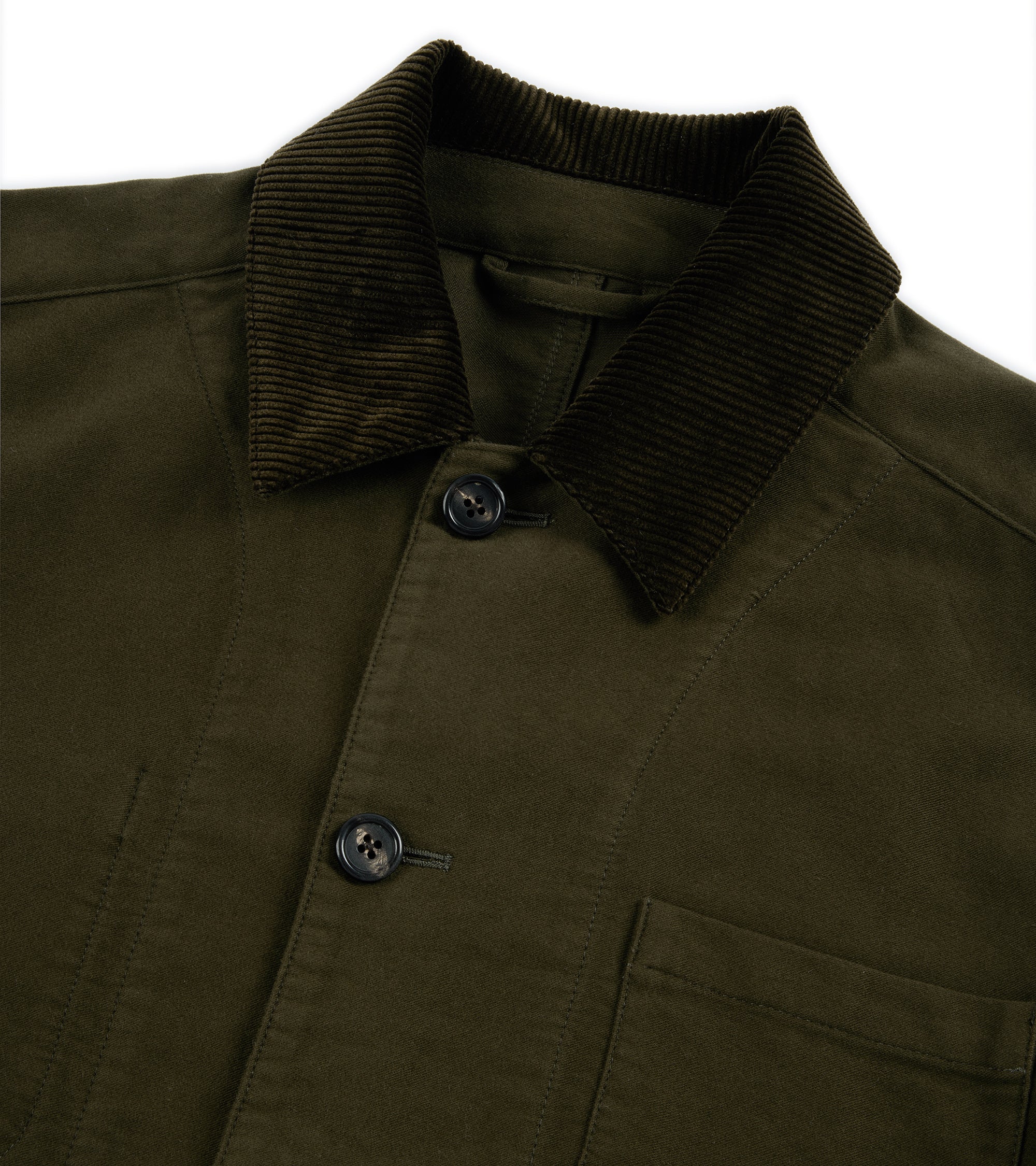 Trunk Coleman Cotton Moleskin Chore Jacket: Olive