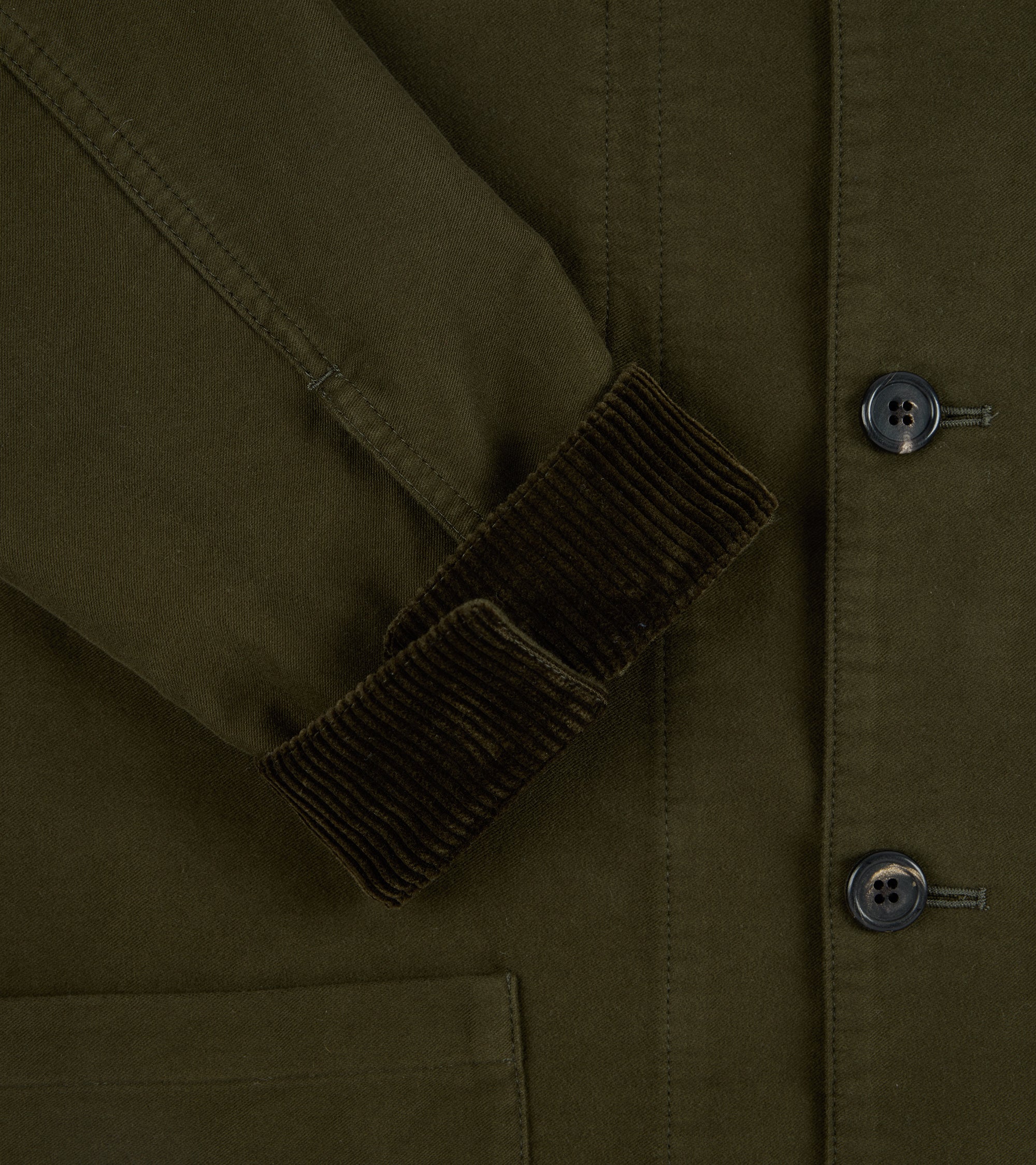 Trunk Coleman Cotton Moleskin Chore Jacket: Olive