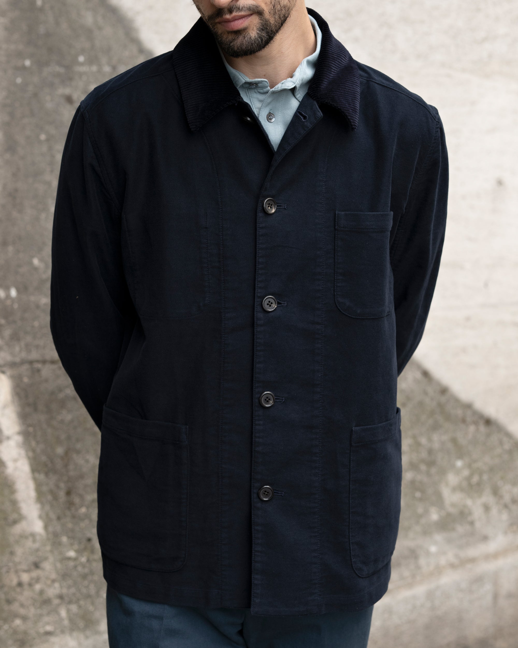 Trunk Coleman Cotton Moleskin Chore Jacket: Navy