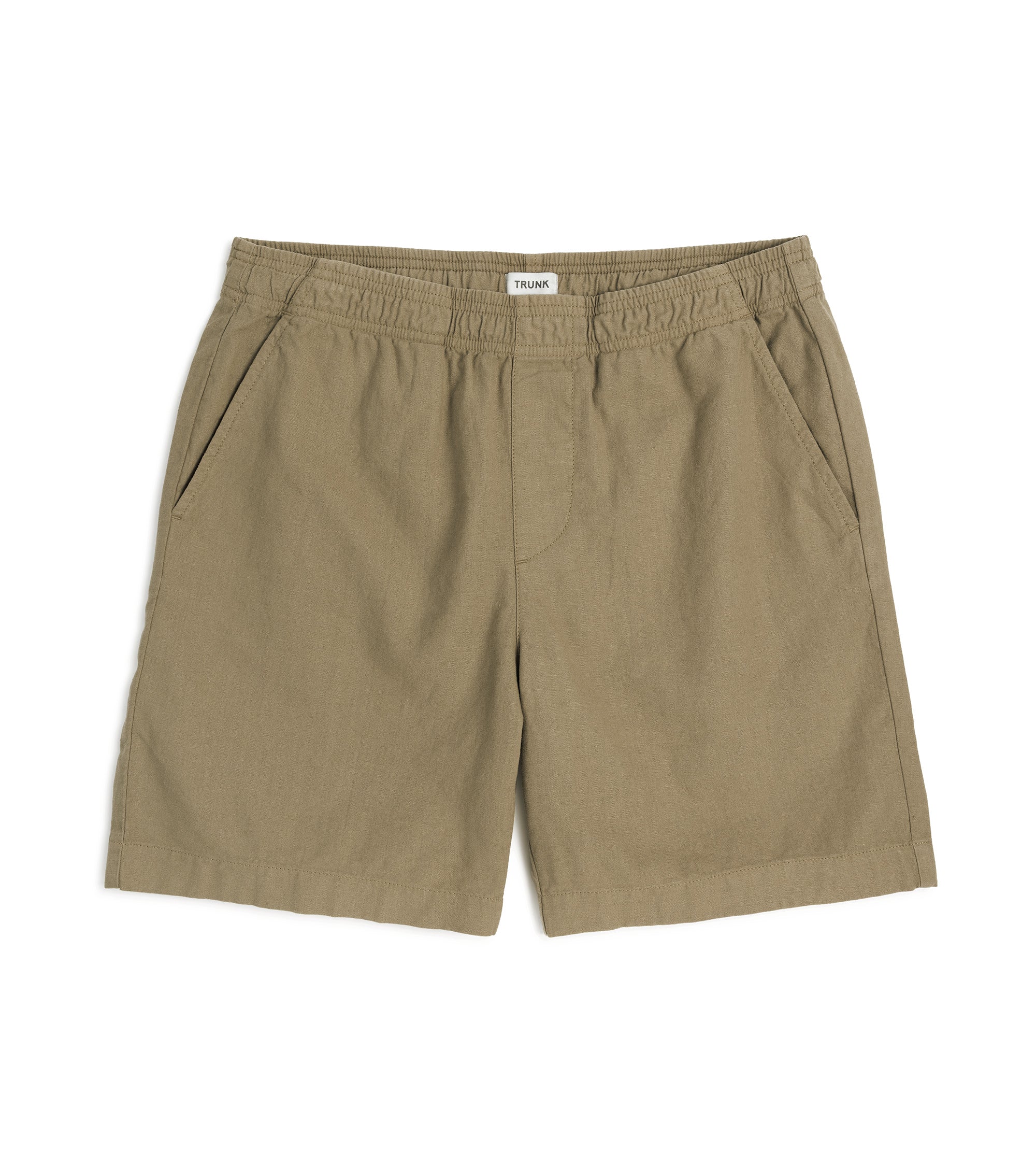 Trunk Cotton Linen Easy Shorts: Light Olive