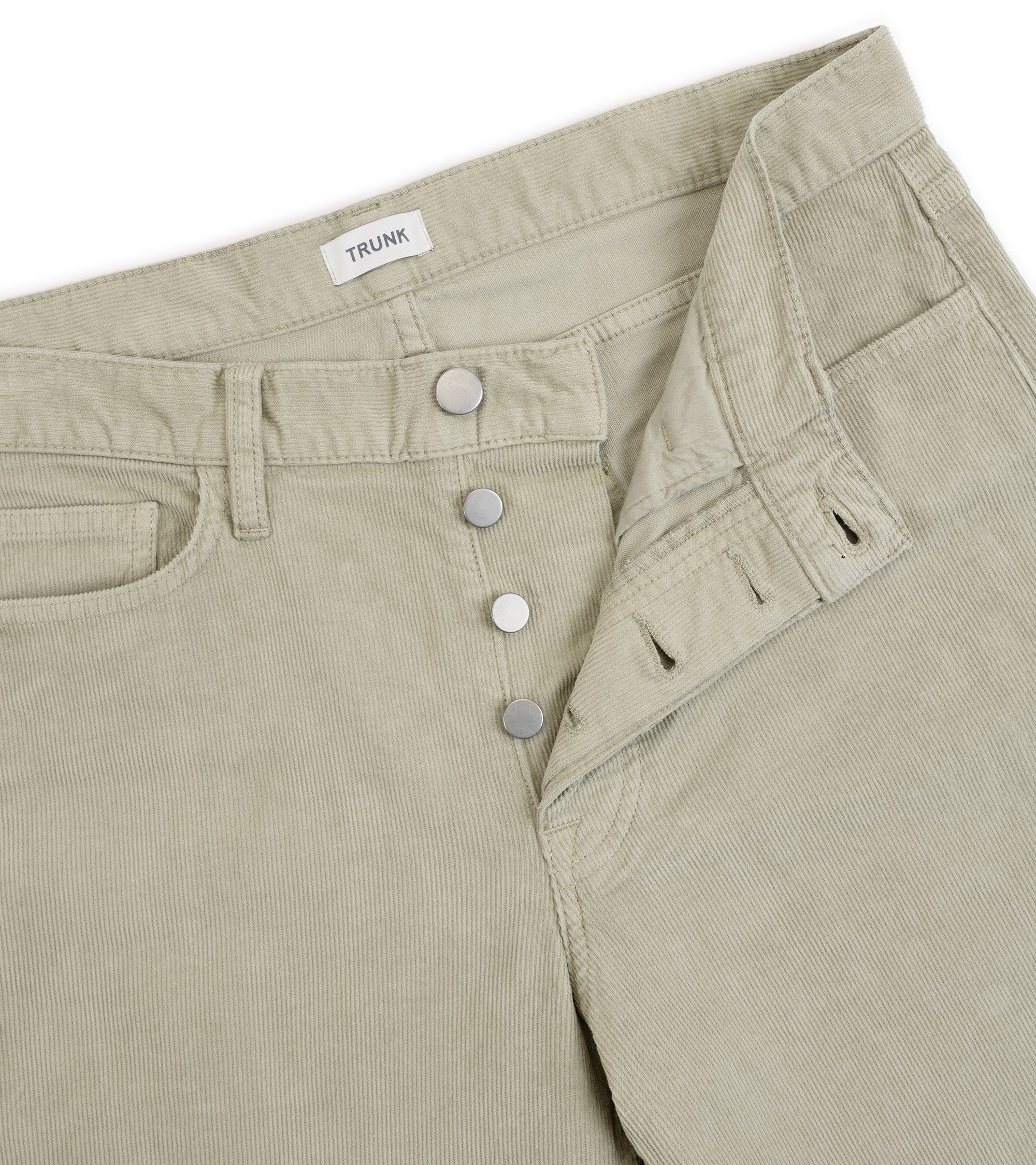 Trunk Dean Corduroy 5 Pocket Trousers: Oyster Grey