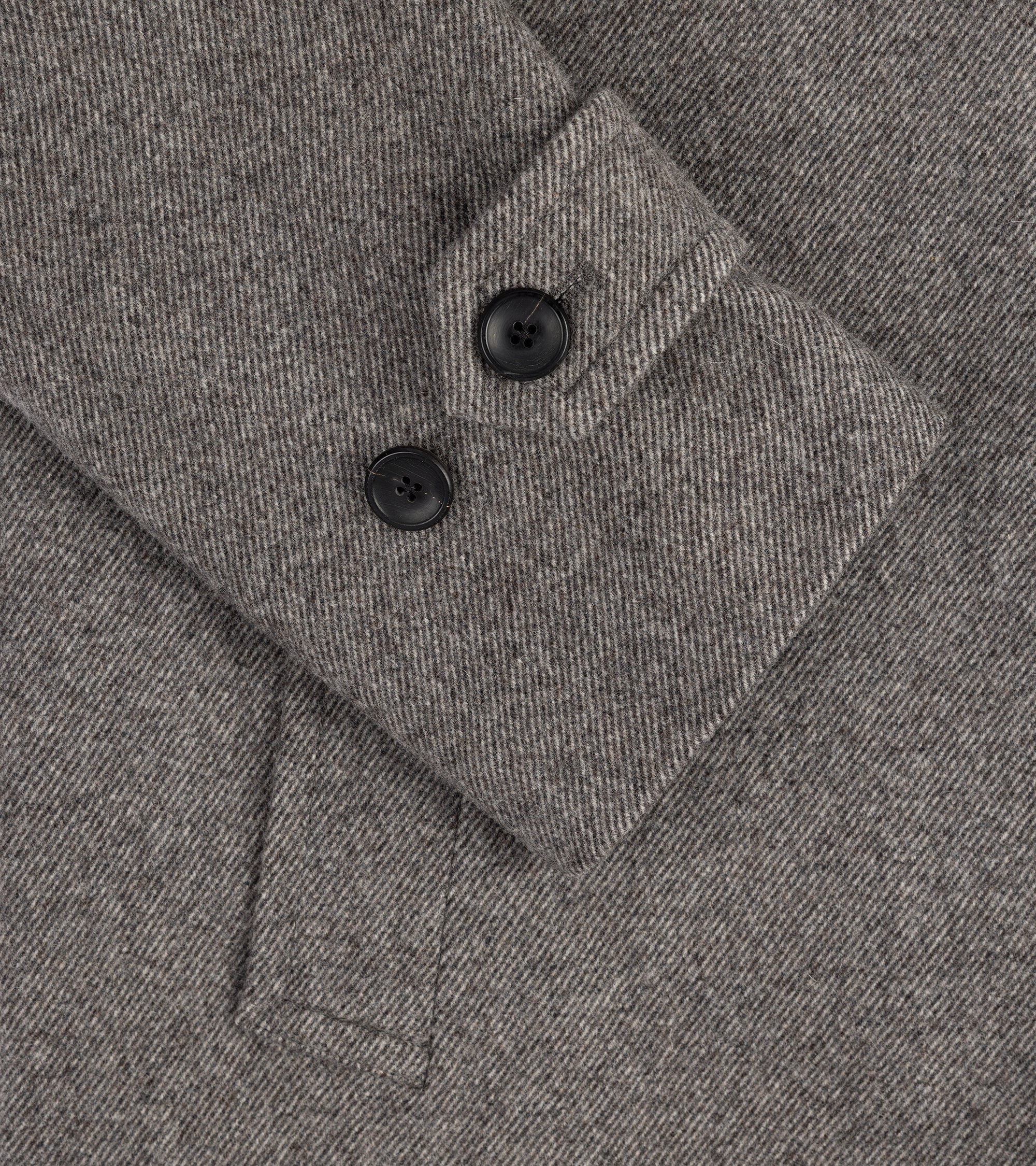Trunk Devonshire Fox Brothers Wool Twill Overcoat: Warm Grey