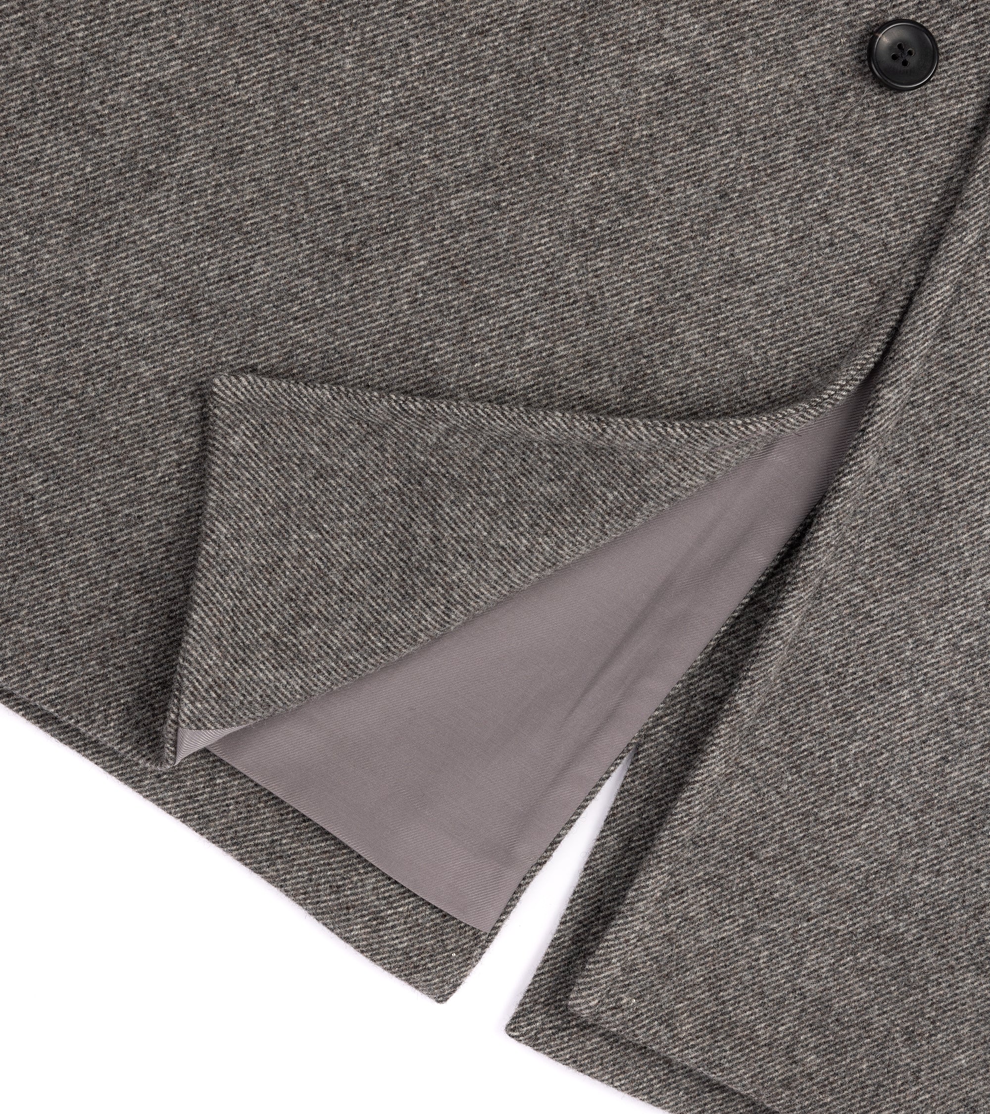 Trunk Devonshire Fox Brothers Wool Twill Overcoat: Warm Grey