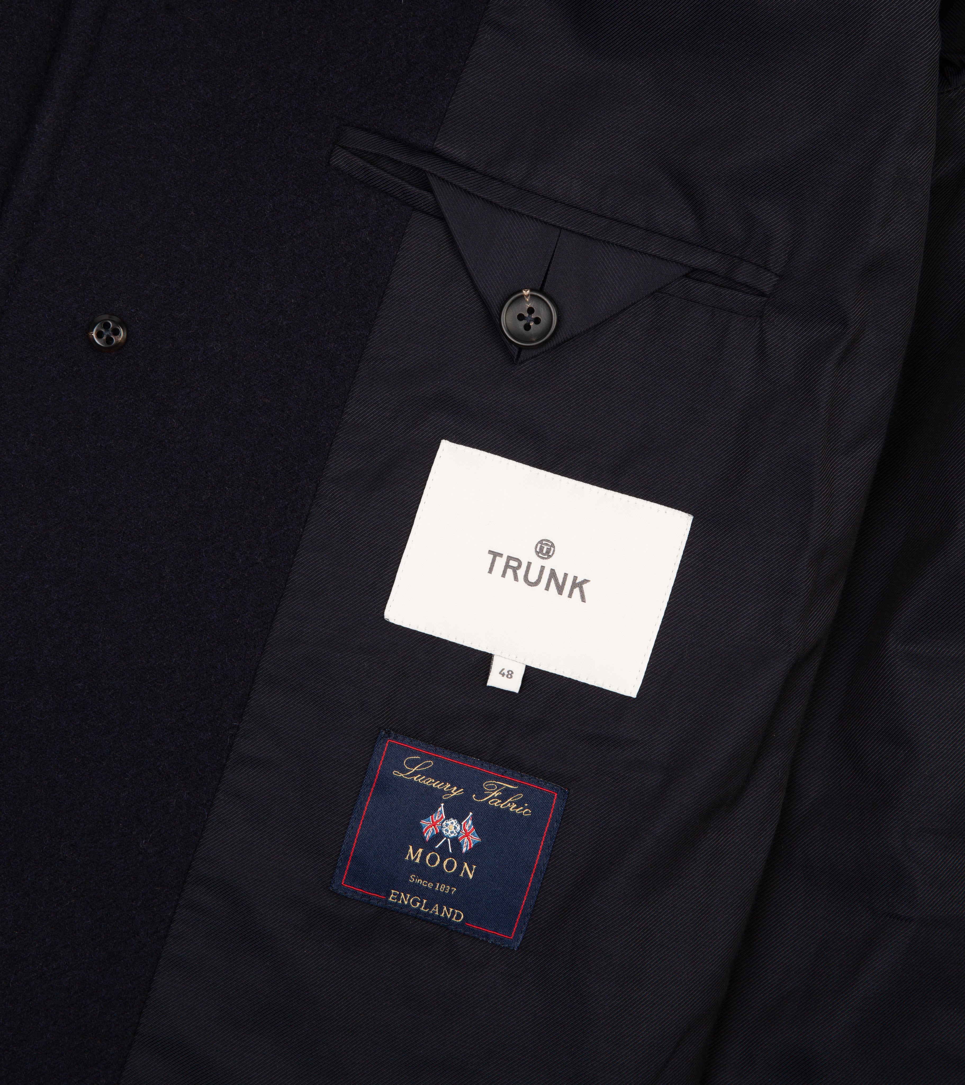 Trunk Devonshire Abraham Moon Wool Overcoat: Navy