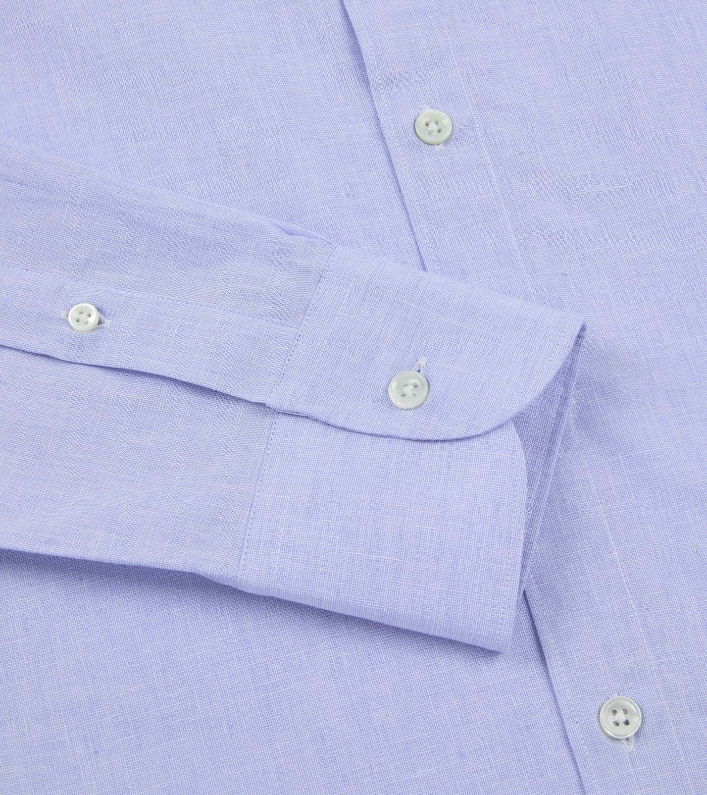LANDON SIMPLE LEAVES LINEN SHIRT - BLUE