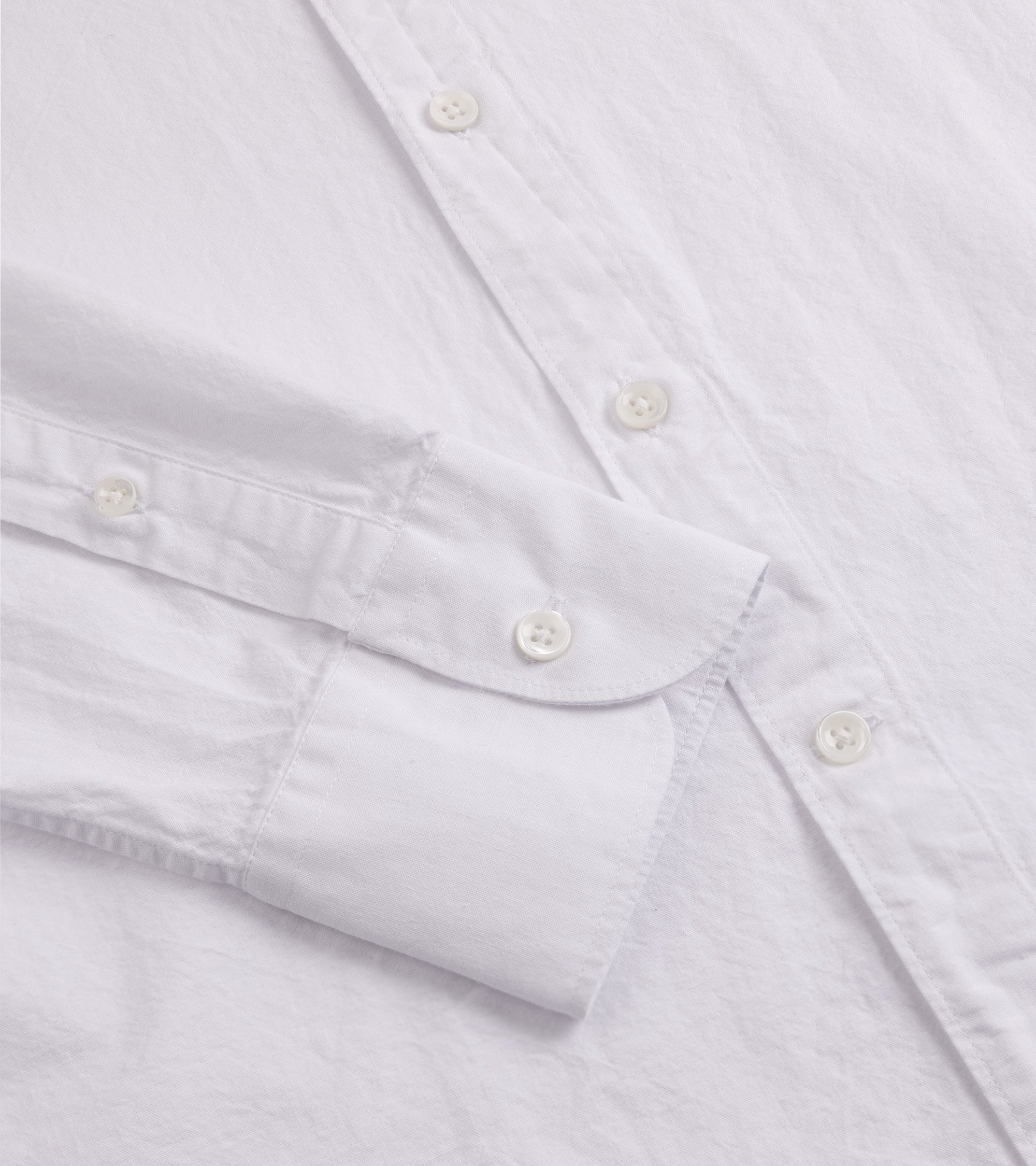 Trunk Eldon Cotton Linen Shirt: White