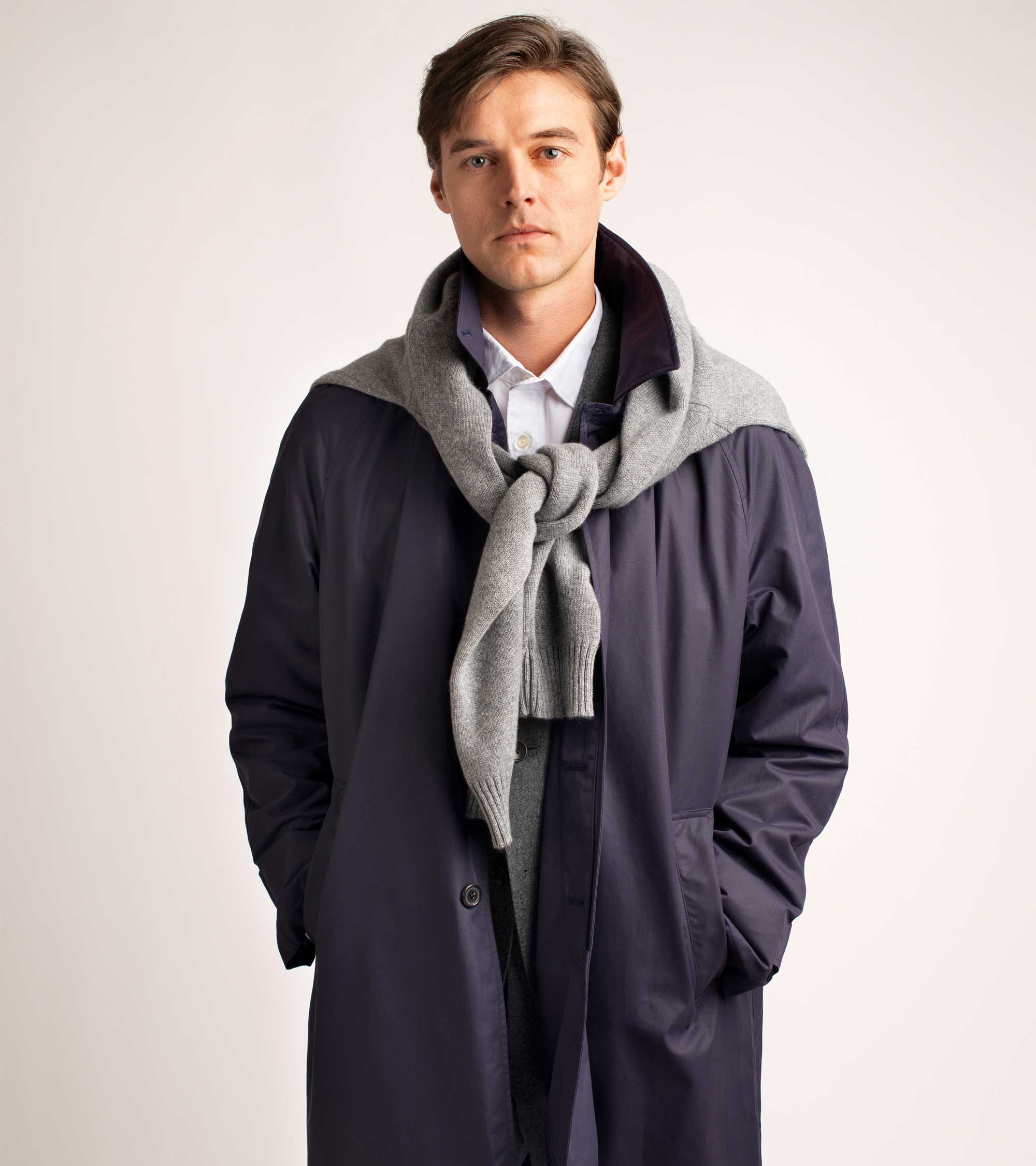 Trunk Harding Cotton Blend Raincoat: Navy