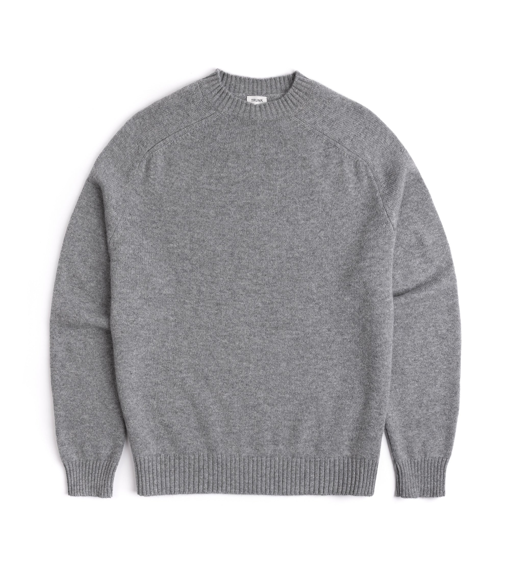 Trunk Fleet Cashmere Crew Neck Sweater: Grey
