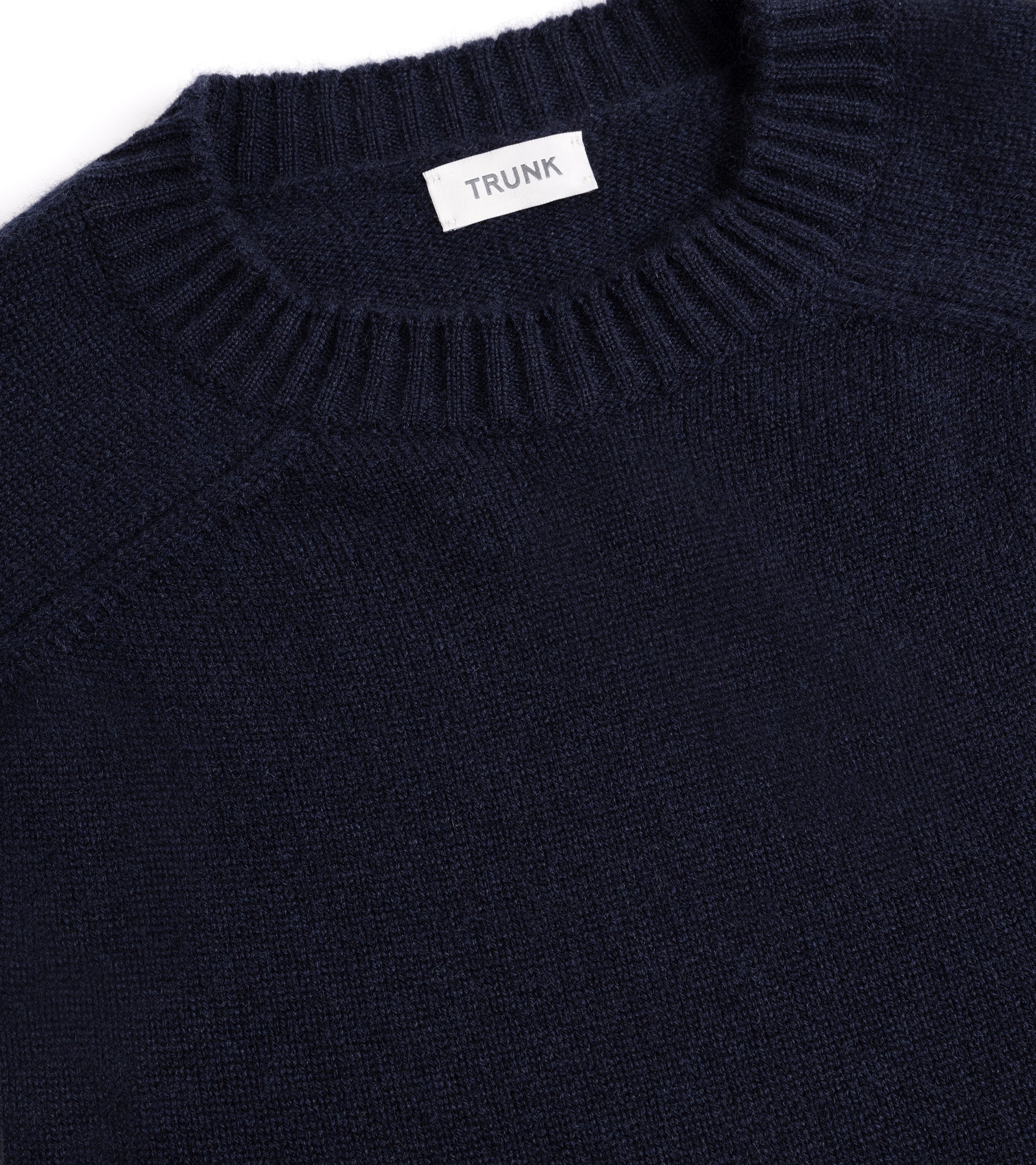 Trunk Fleet Cashmere Crew Neck Sweater: Navy