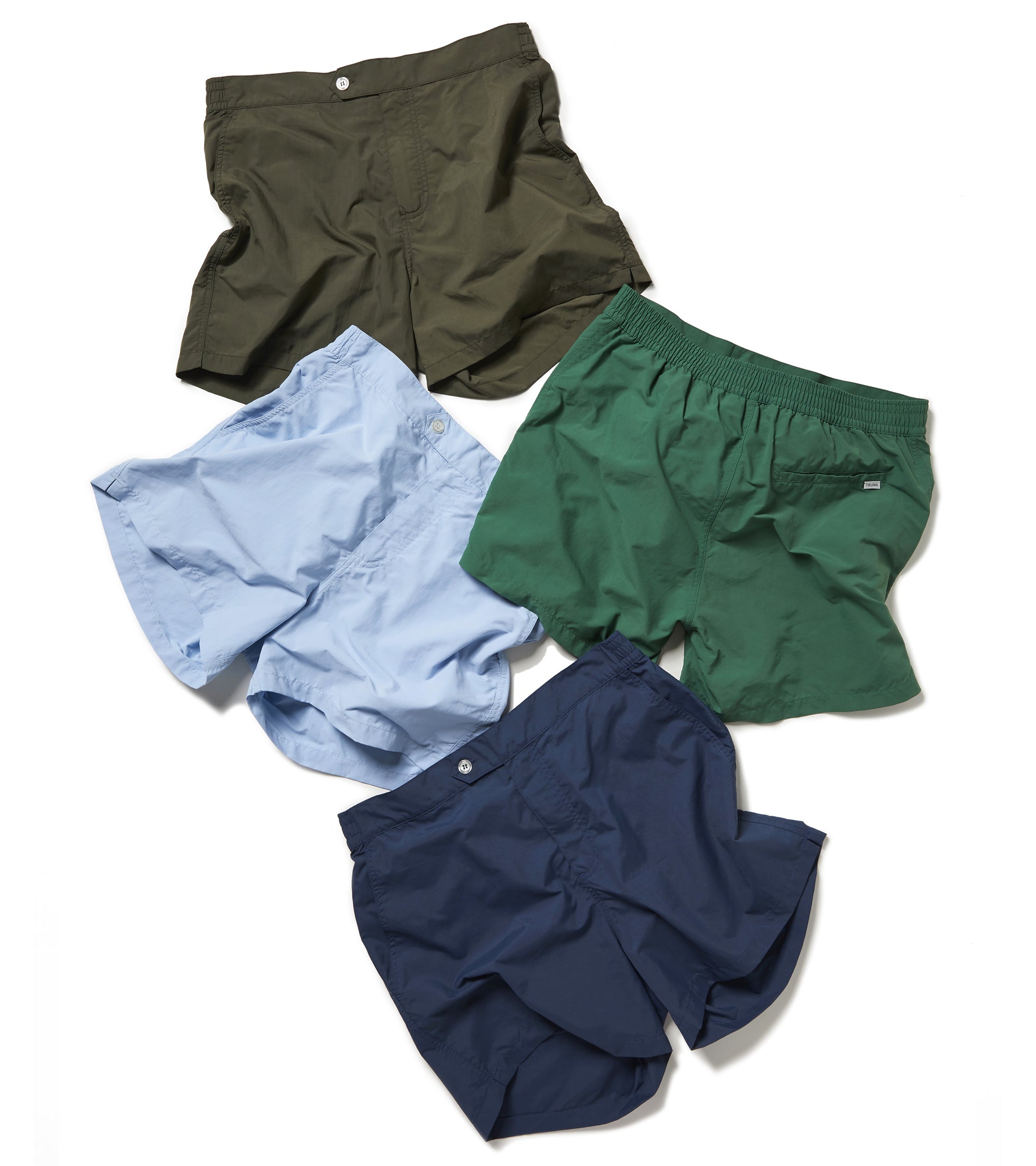 Trunk Foley Swim Shorts: Light Blue