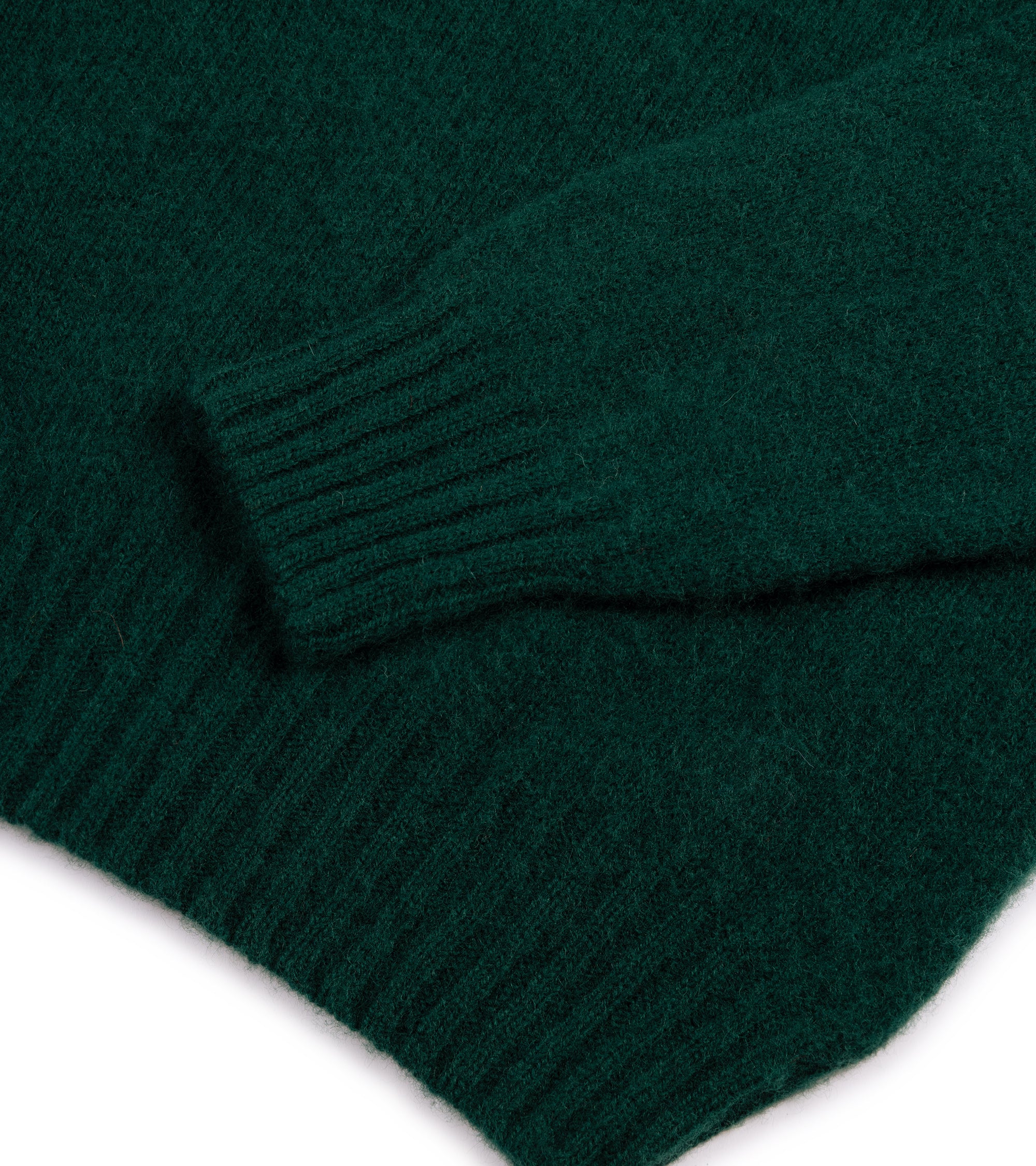 Trunk Goswell Brushed Lambswool Crew Neck Sweater: Bottle Green