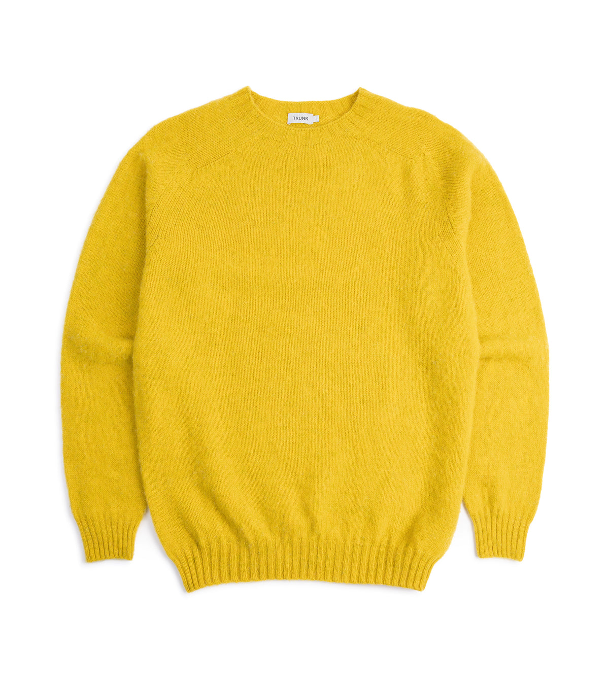 Trunk Goswell Brushed Lambswool Crew Neck Sweater: Citrus