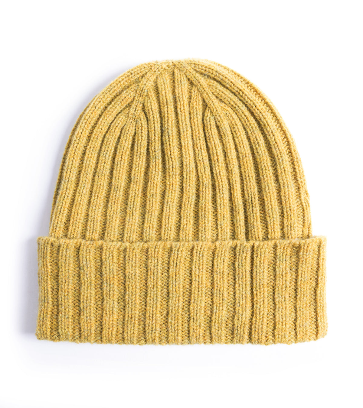 Trunk Lambswool Ribbed Beanie: Citrus