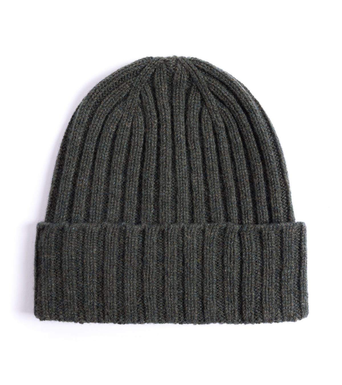 Trunk Lambswool Ribbed Beanie: Olive