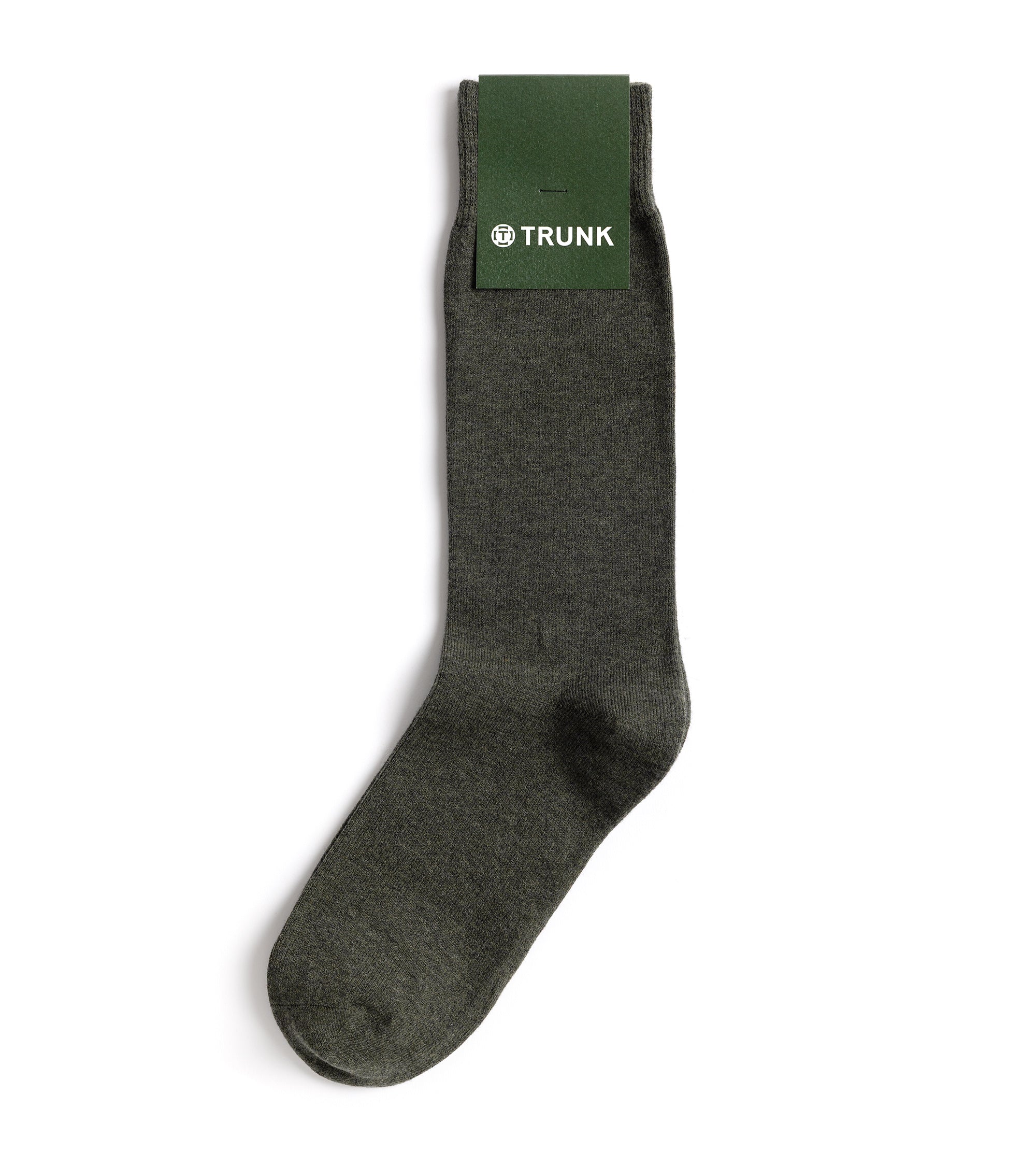 Trunk Plain Cotton Socks: Green