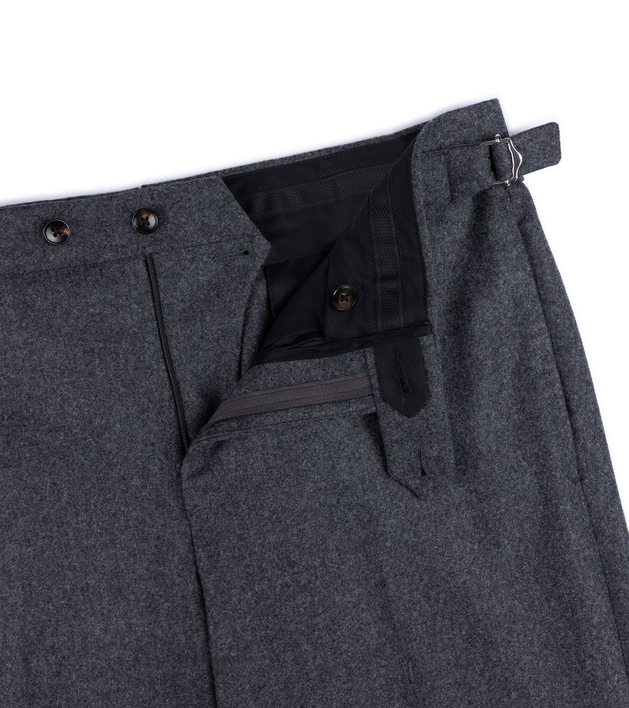 Trunk Walbrook Wool Flannel Suit Trousers: Grey