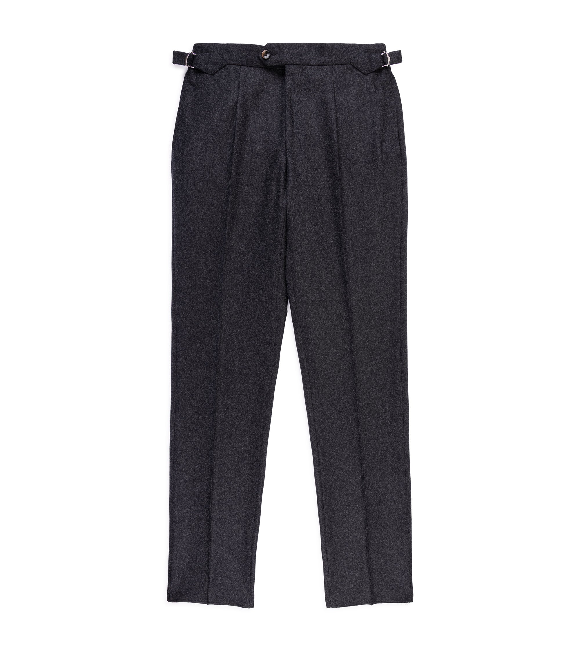 Trunk Warwick Wool Flannel Trousers: Charcoal