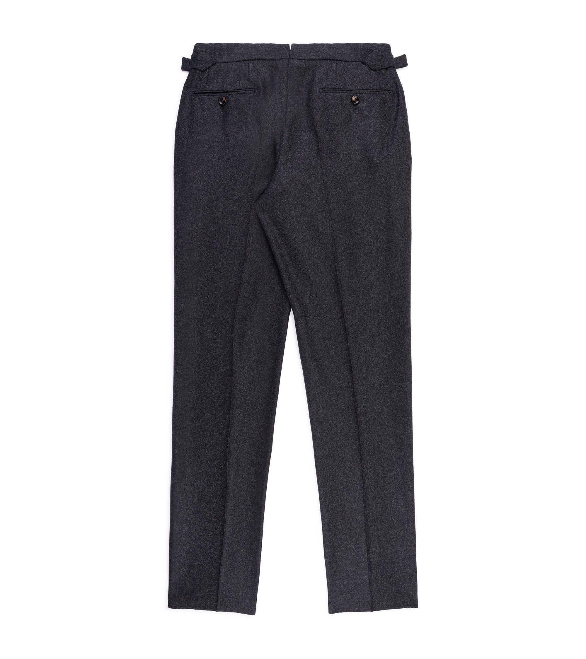 Trunk Warwick Wool Flannel Trousers: Charcoal