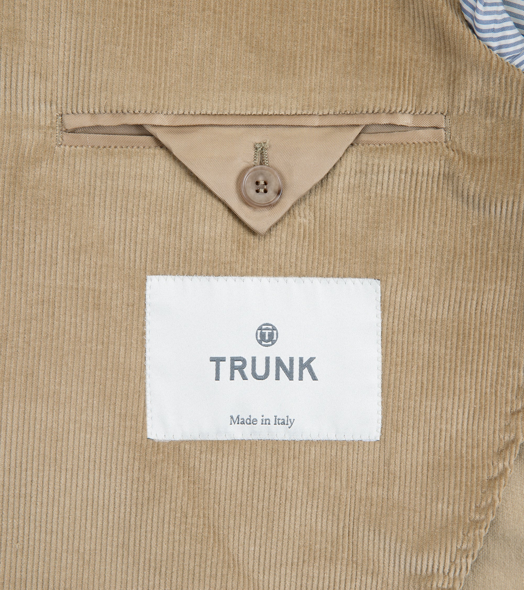 Trunk Wigmore Fine Cotton Corduroy Suit Jacket: Beige