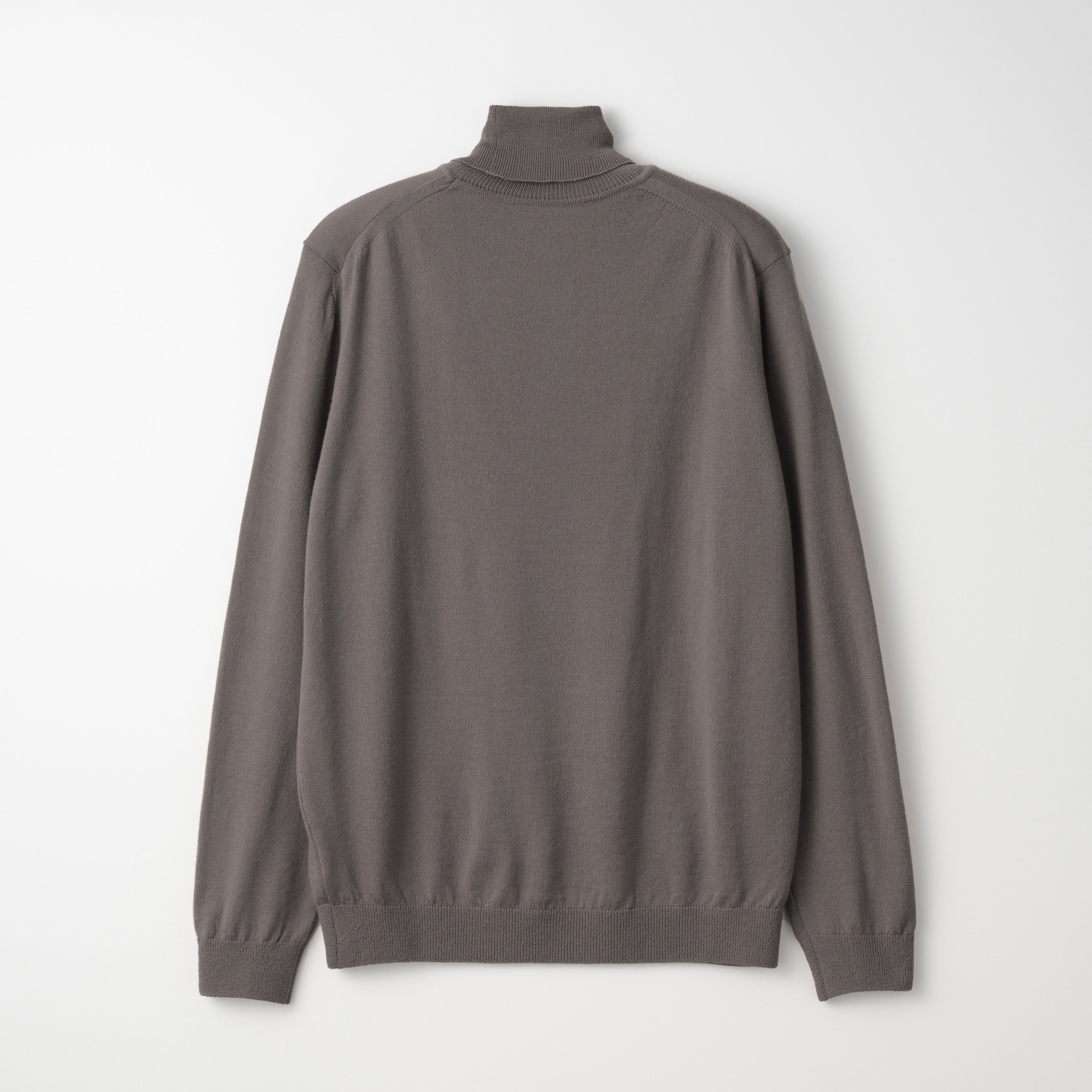 Mooncastle Lightweight Merino Roll Neck Sweater: Charcoal