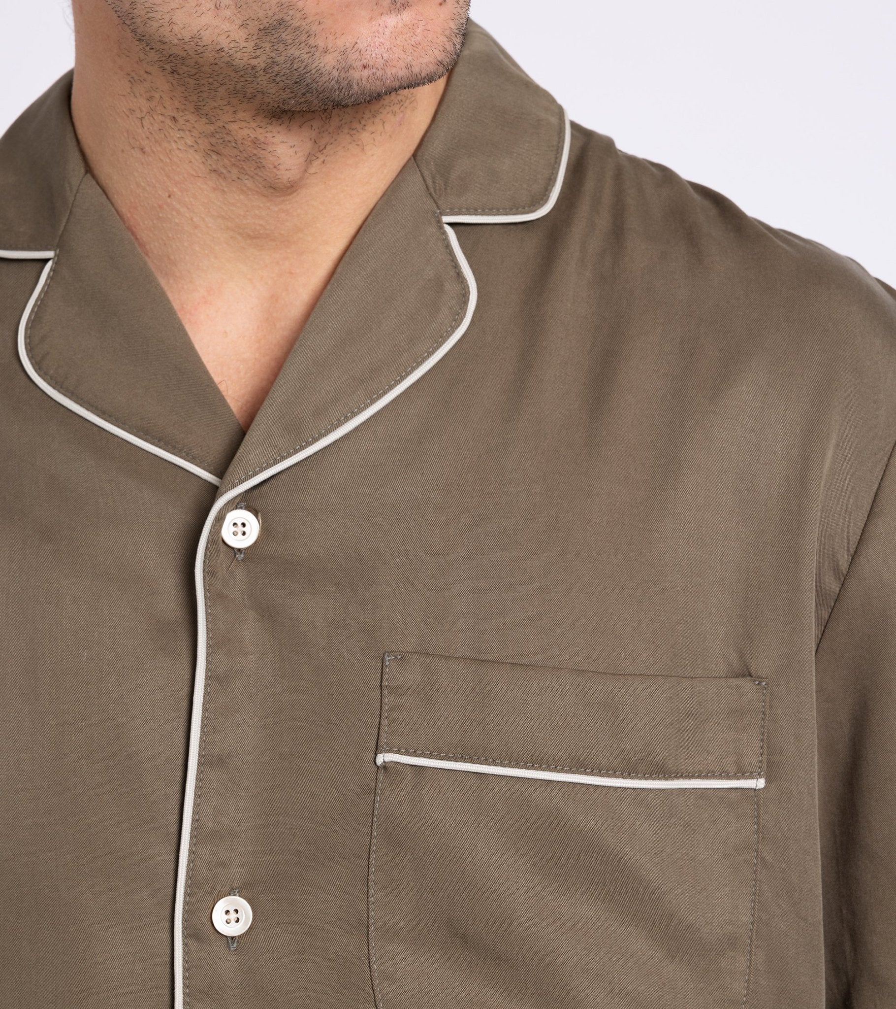 A Kind of Guise Tencel Cesare Shirt: Melted Sage - Trunk Clothiers