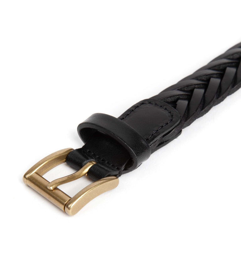 Anderson s Braided Leather Belt Black Trunk Clothiers