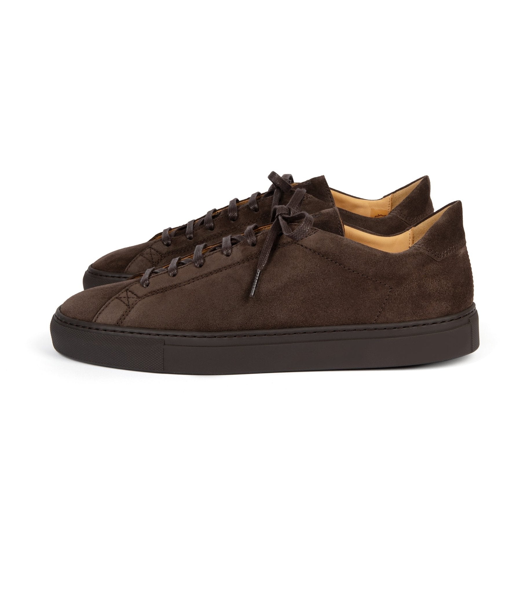 CQP Racquet Sr Suede Sneaker: Ebony Brown - Trunk Clothiers