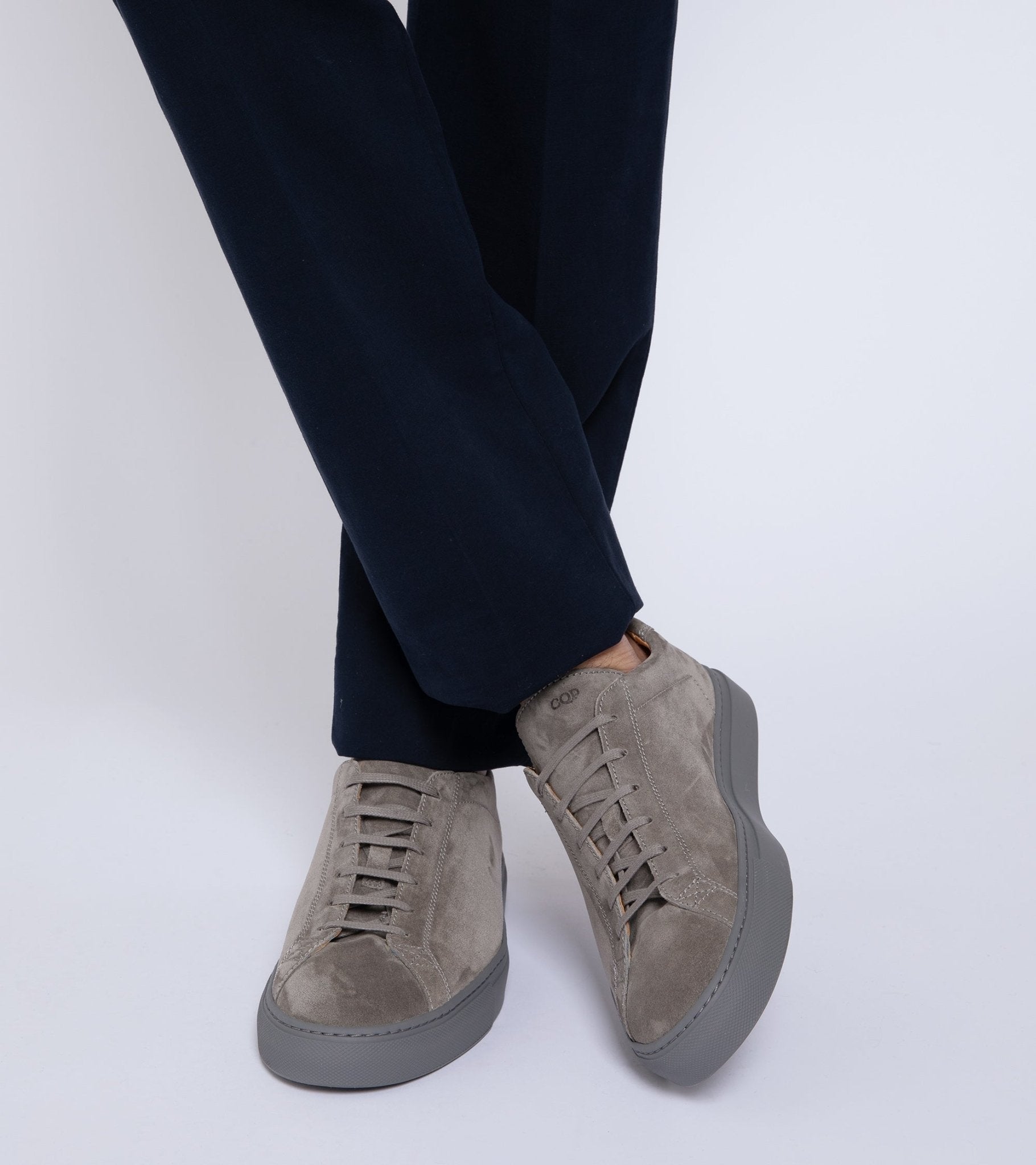 CQP Racquet Sr Suede Sneaker: Granite - Trunk Clothiers