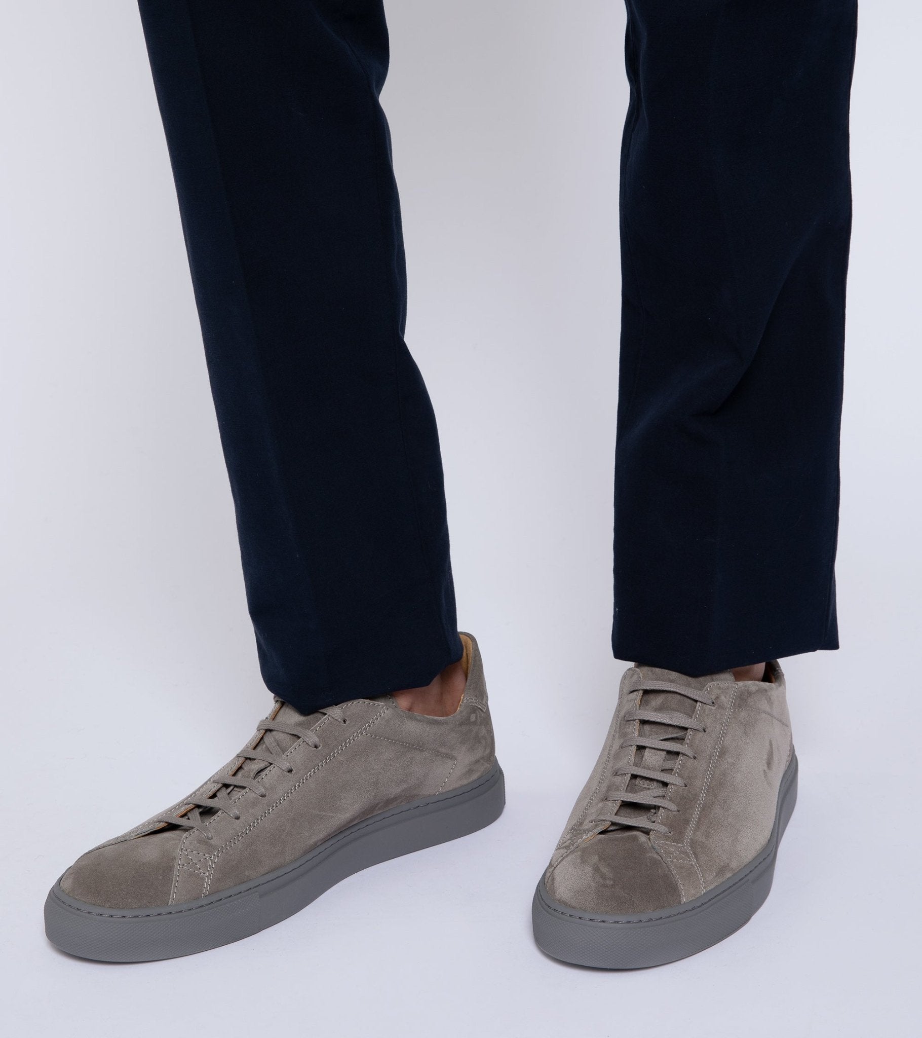 CQP Racquet Sr Suede Sneaker: Granite - Trunk Clothiers