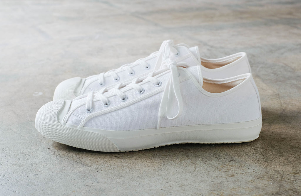 Doek Court Canvas Sneaker: Optical White