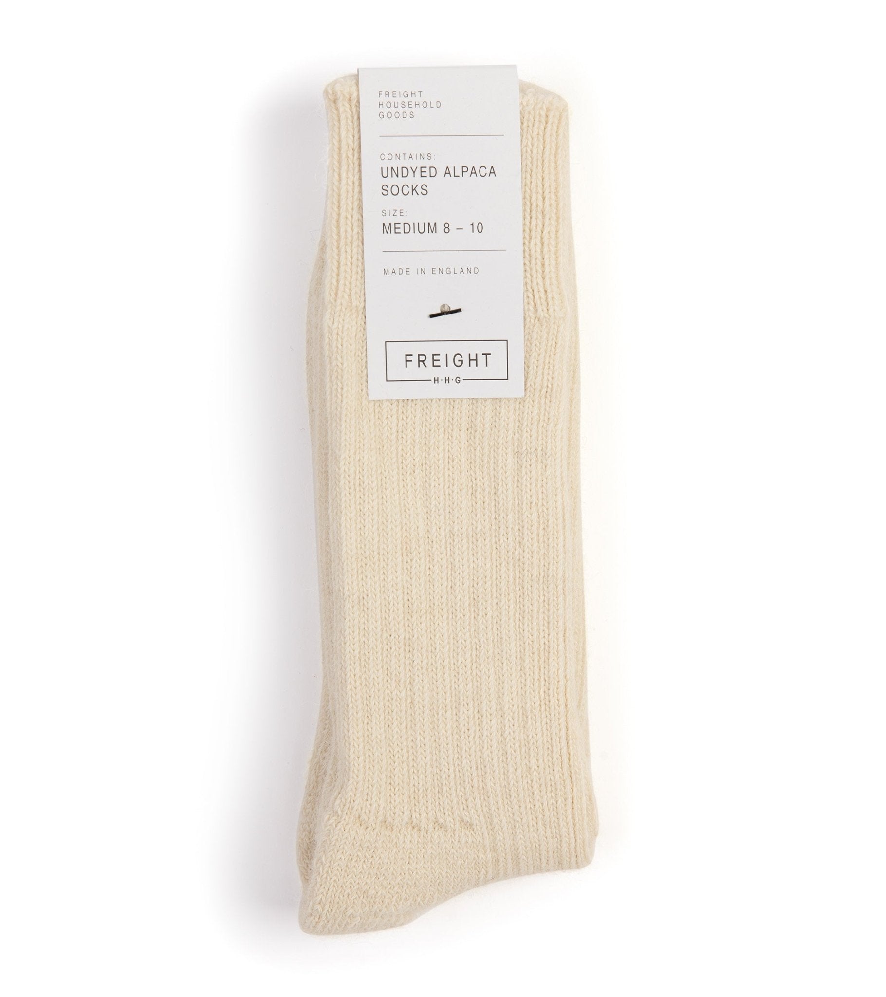 Freight Alpaca Cushion Sole Socks: Cream - Trunk Clothiers