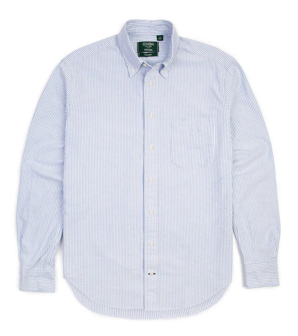 Gitman Vintage Oxford Shirt: Blue Stripe - Trunk Clothiers