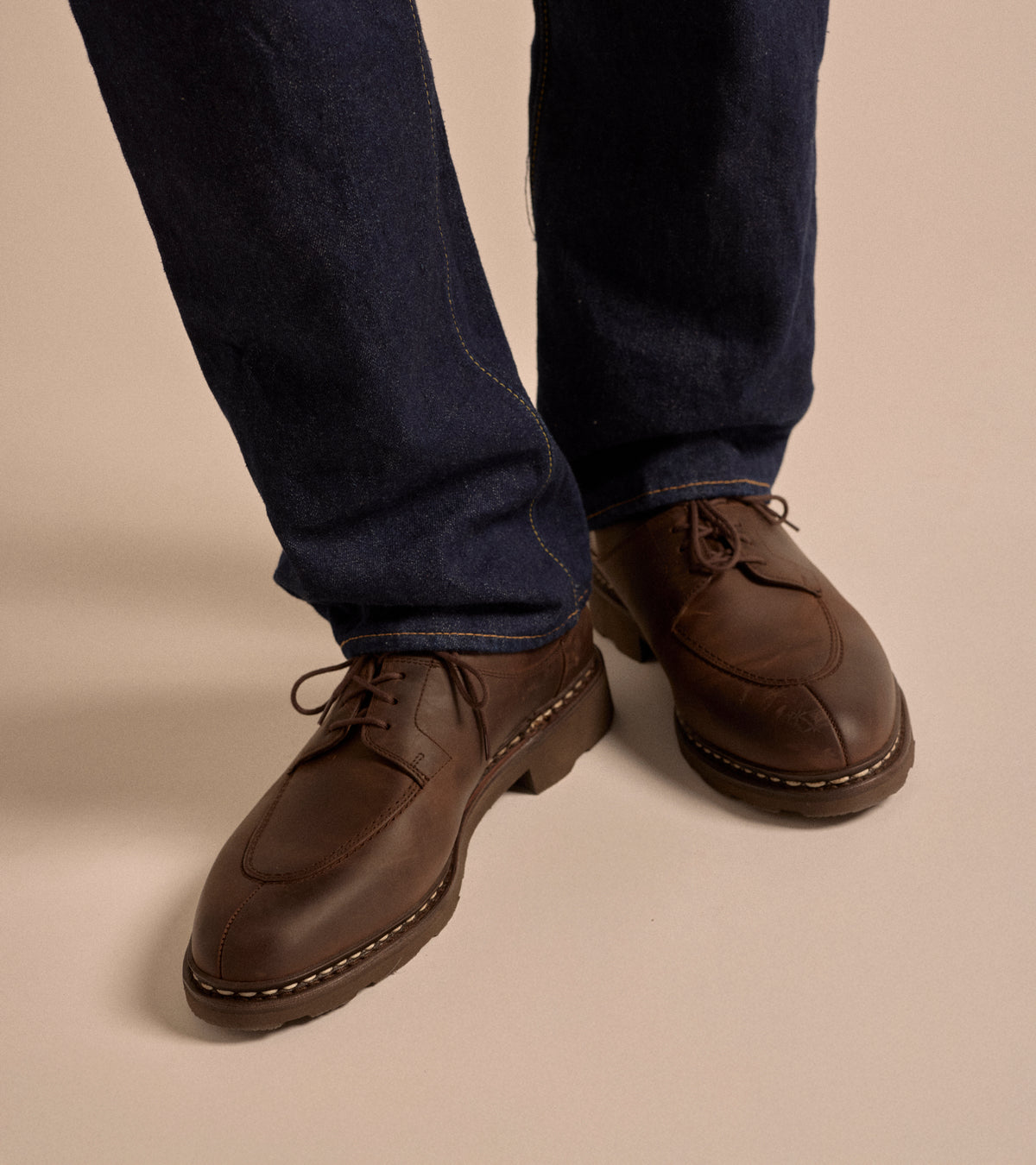 Paraboot Avignon Nubuck Shoe: Dark Brown