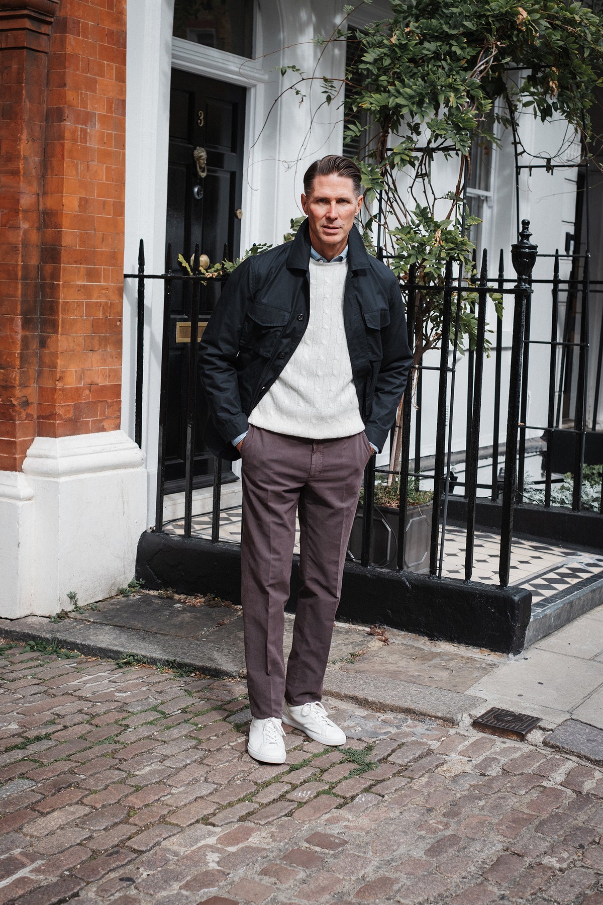 Trunk Blandford Waxed Cotton Field Jacket: Navy