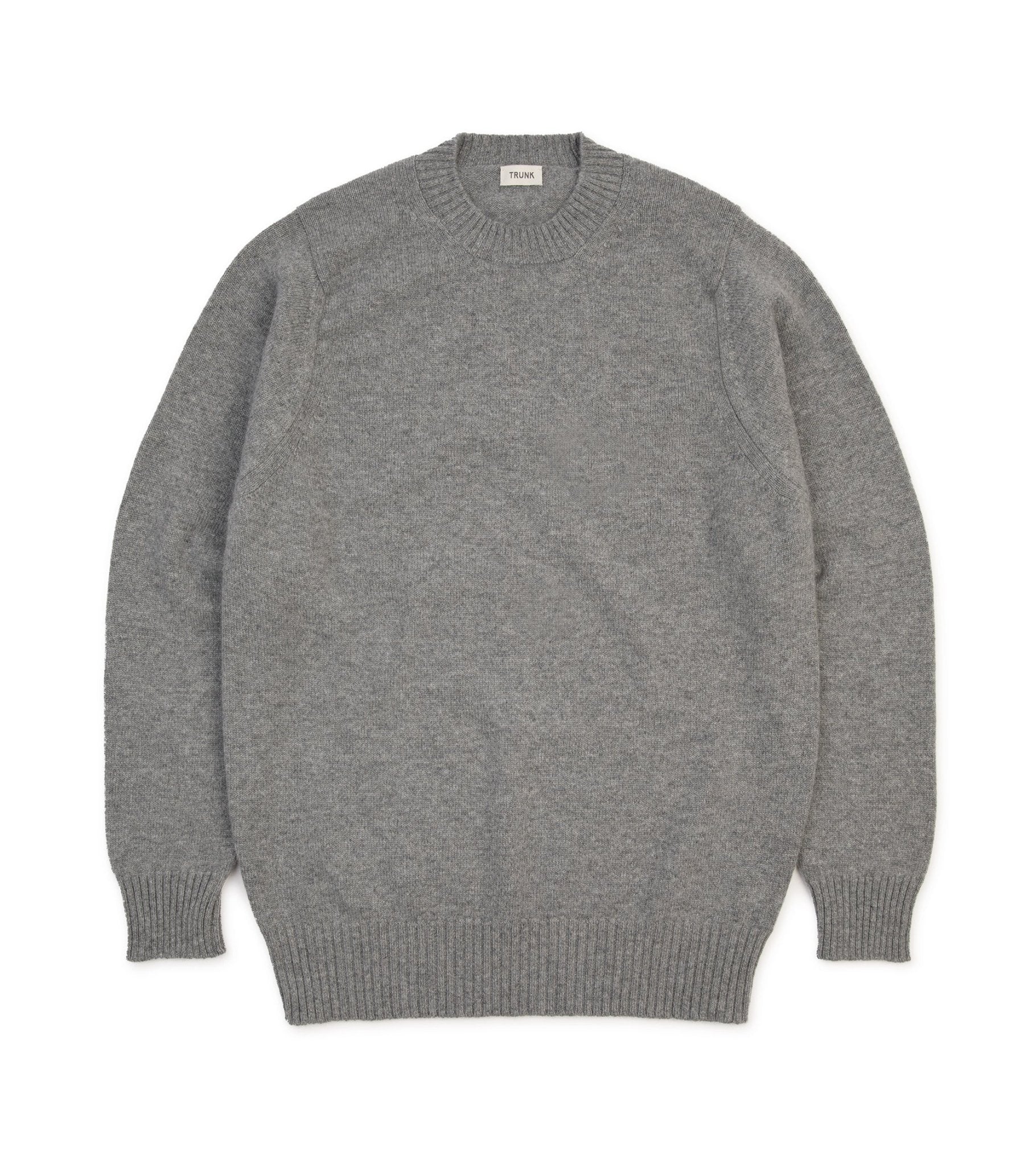 Trunk Crawford Cashmere Crew Neck Sweater: Grey Flannel - Trunk Clothiers
