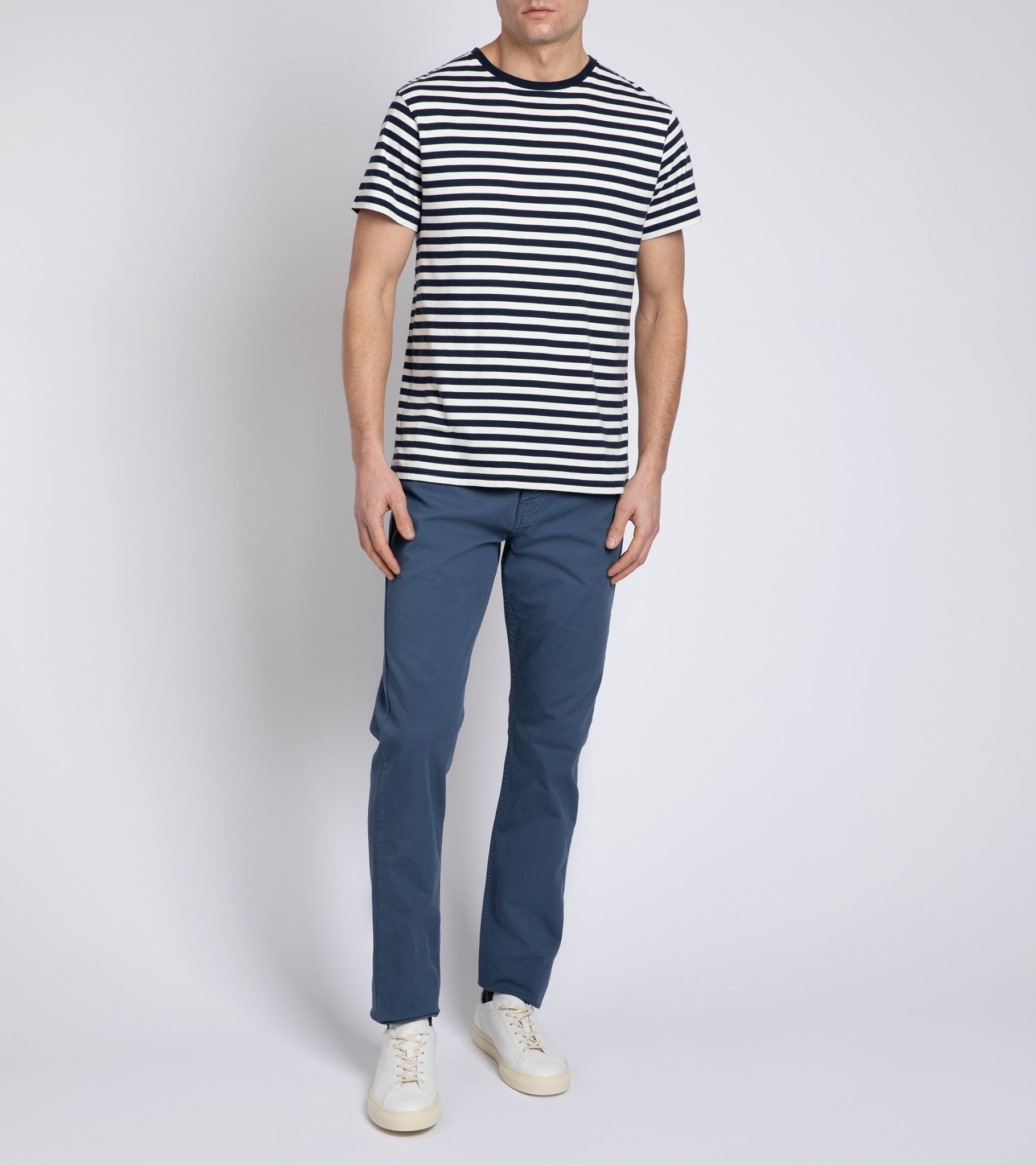 Trunk Duke Cotton 5 Pocket Trousers: Blue - Trunk Clothiers