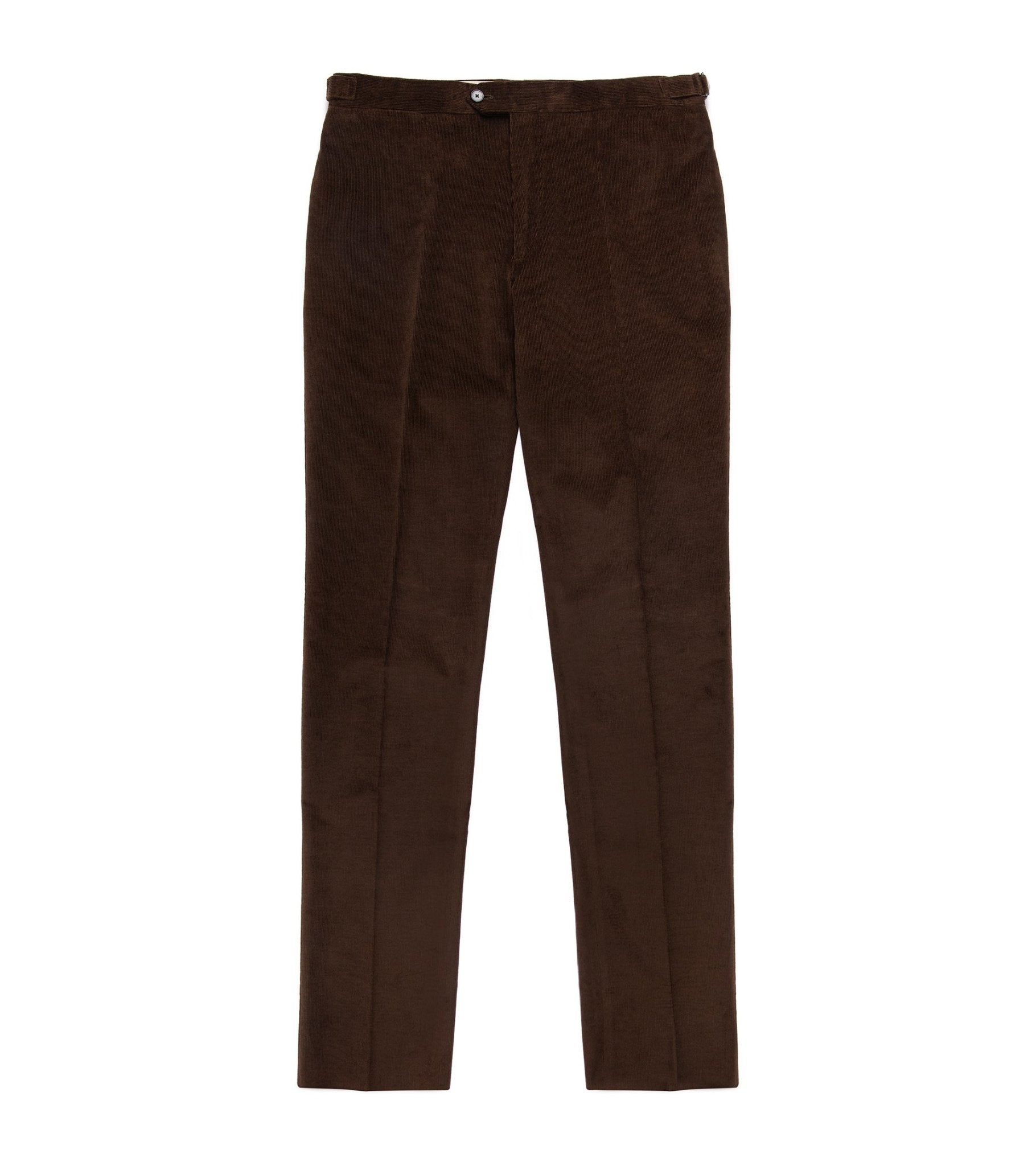 Trunk Wigmore Italian Cotton Needlecord Suit Trousers: Bitter Chocolate - Trunk Clothiers