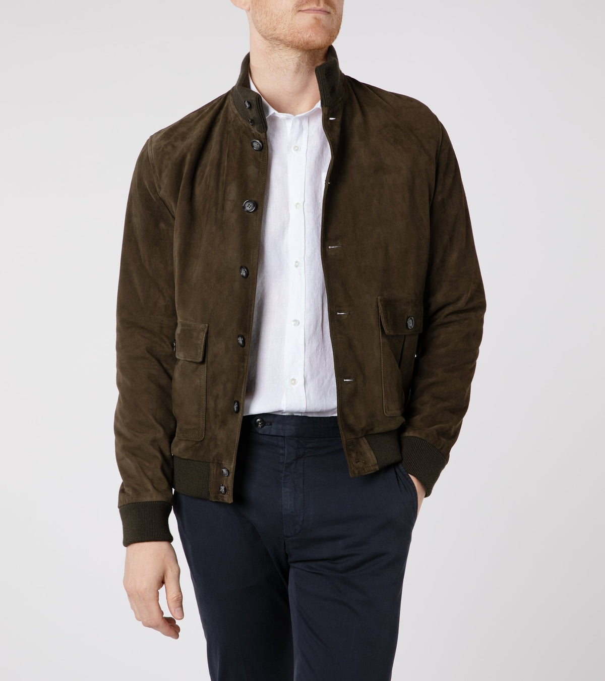 Veste Bomber Valstar Vintage Cuir Vert-gris — Taille IT 46/S, Occasion Bon état, Style Rétro