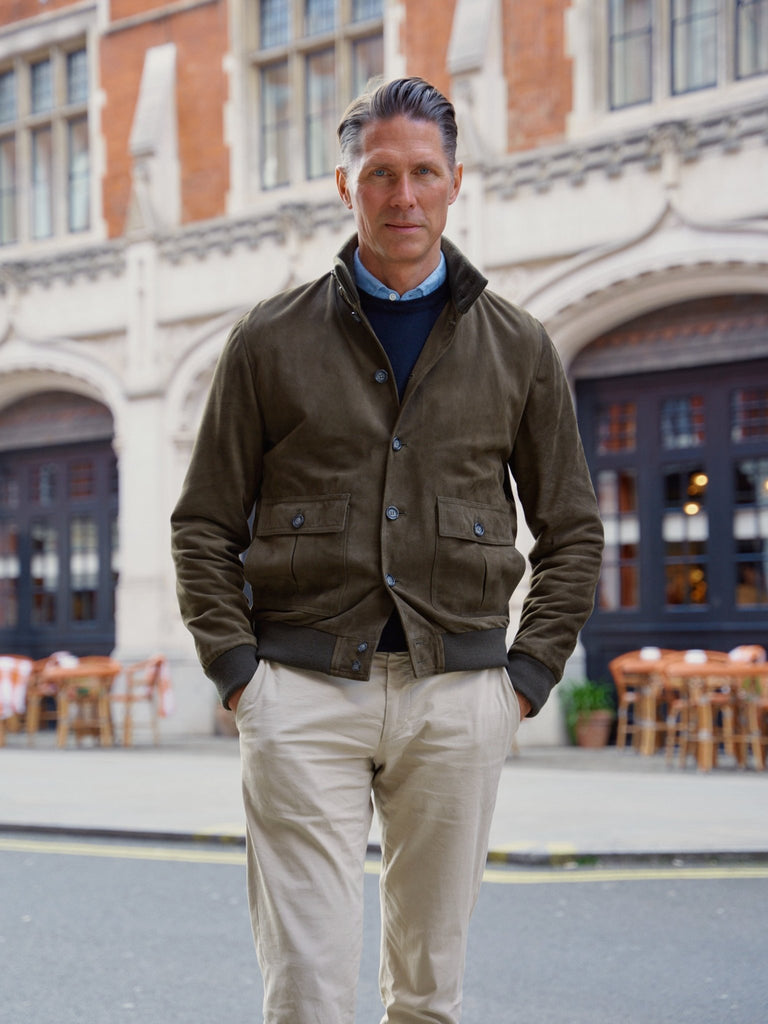 Valstar Valstarino Lined Suede Jacket: Moss Green – Trunk Clothiers