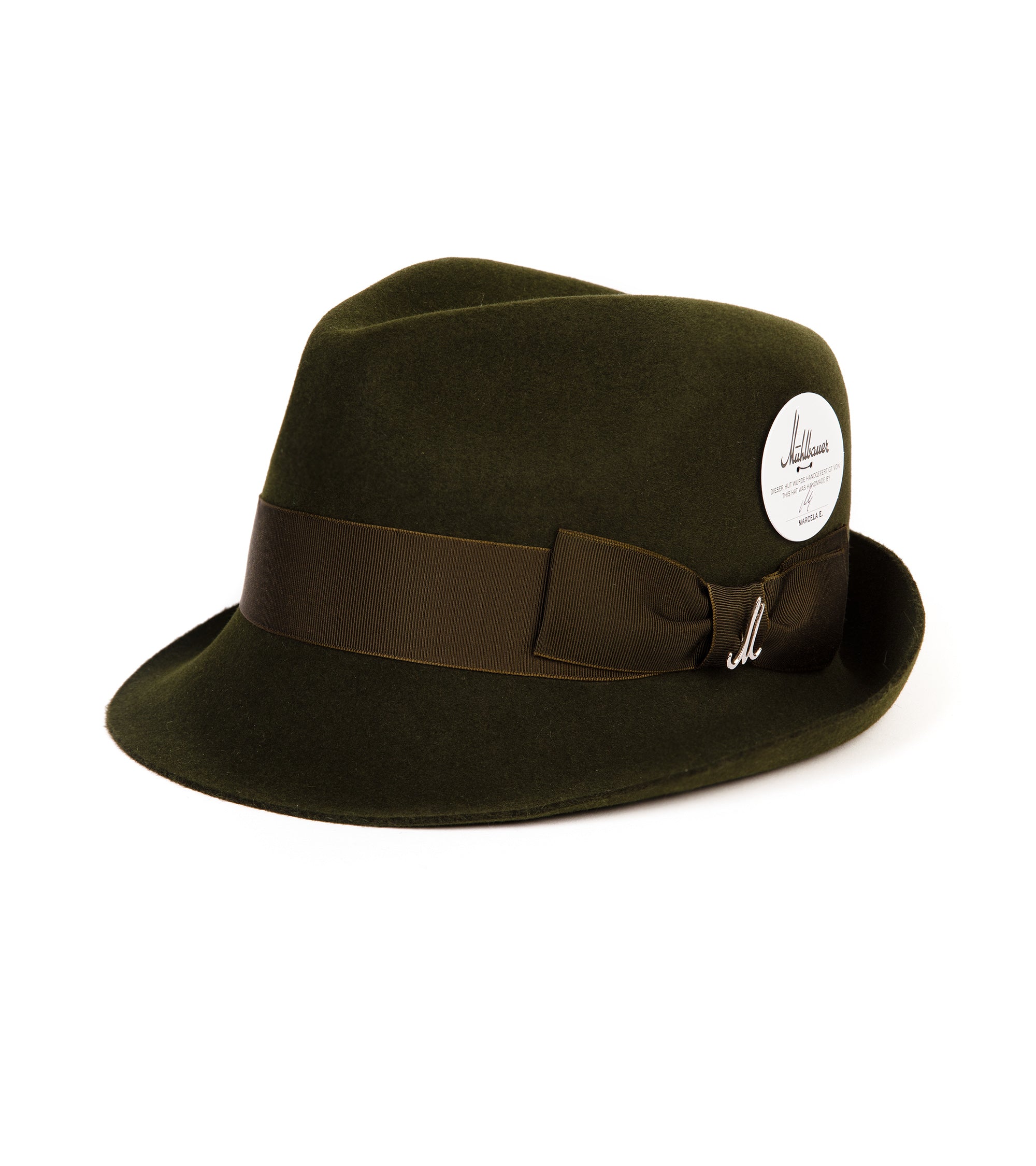 Mühlbauer Fur Felt Trilby Hat: Loden Green