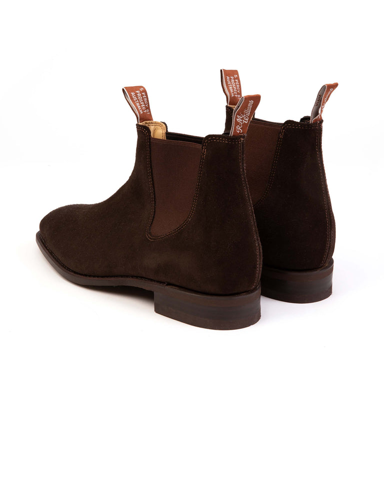 Rm Williams Comfort Craftsman Boot - Chocolate Suede