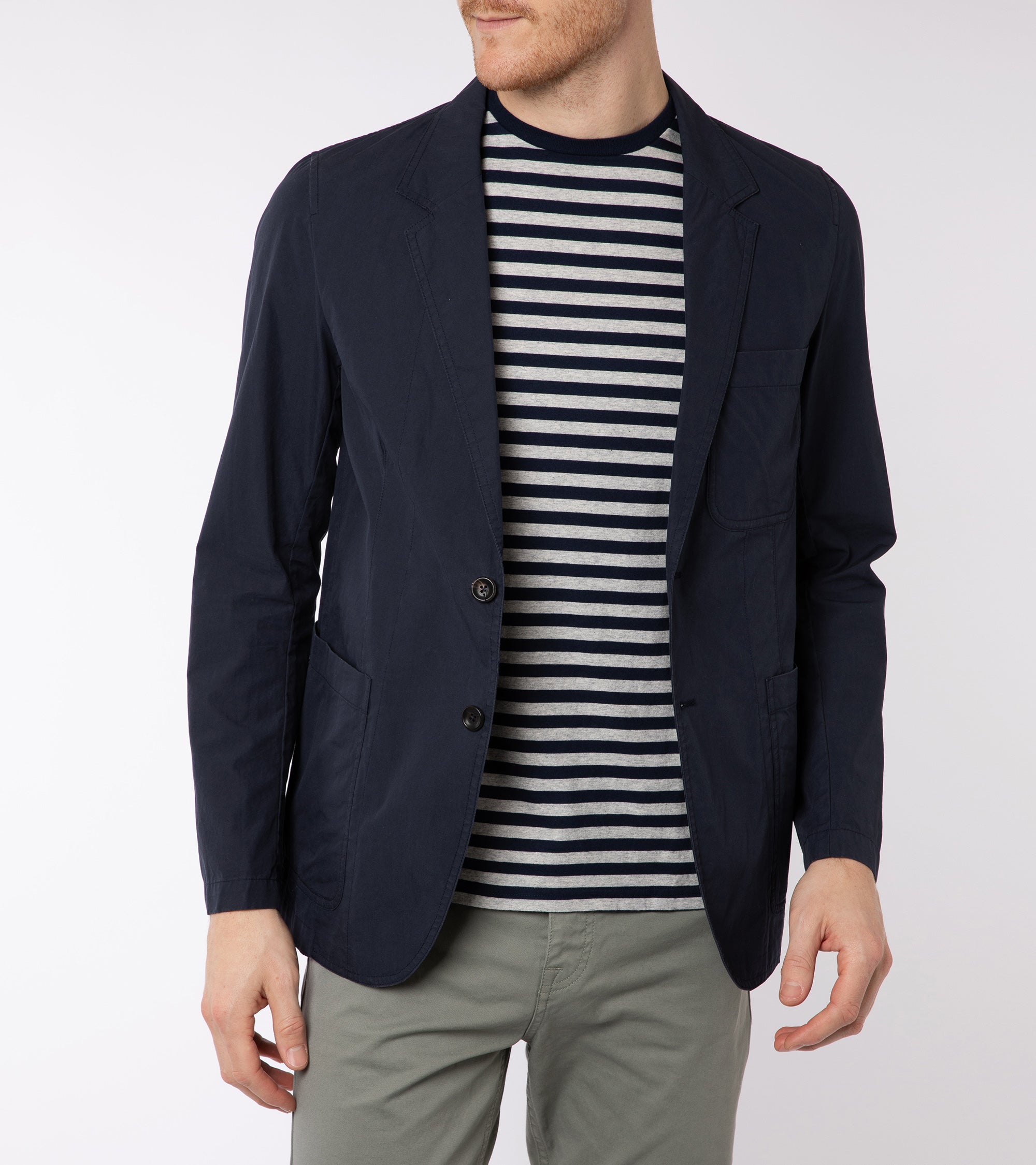 Trunk Ebury Cotton Ventile Blazer: Navy