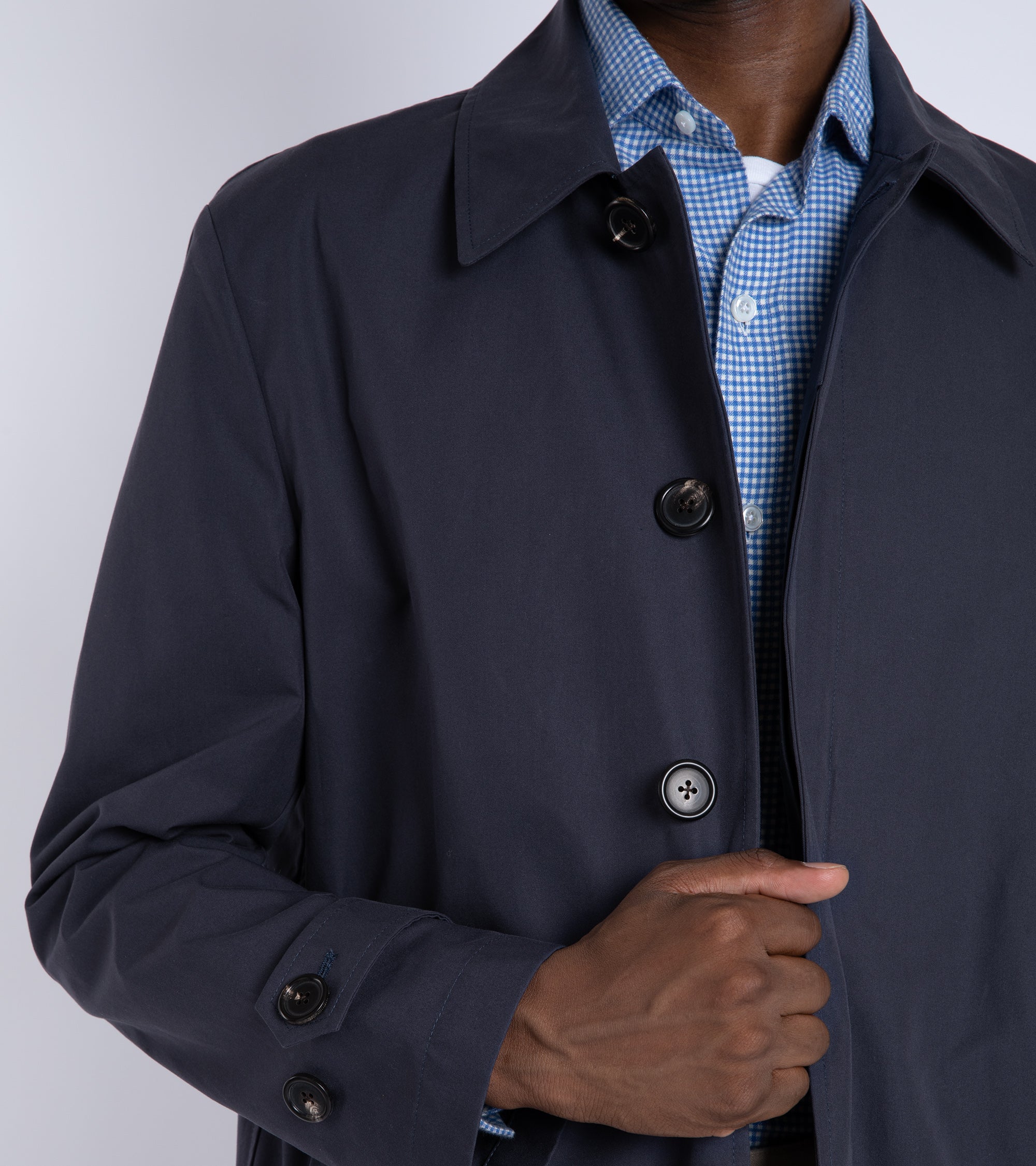 Trunk Halkin Organic Cotton Ventile Raincoat: Navy