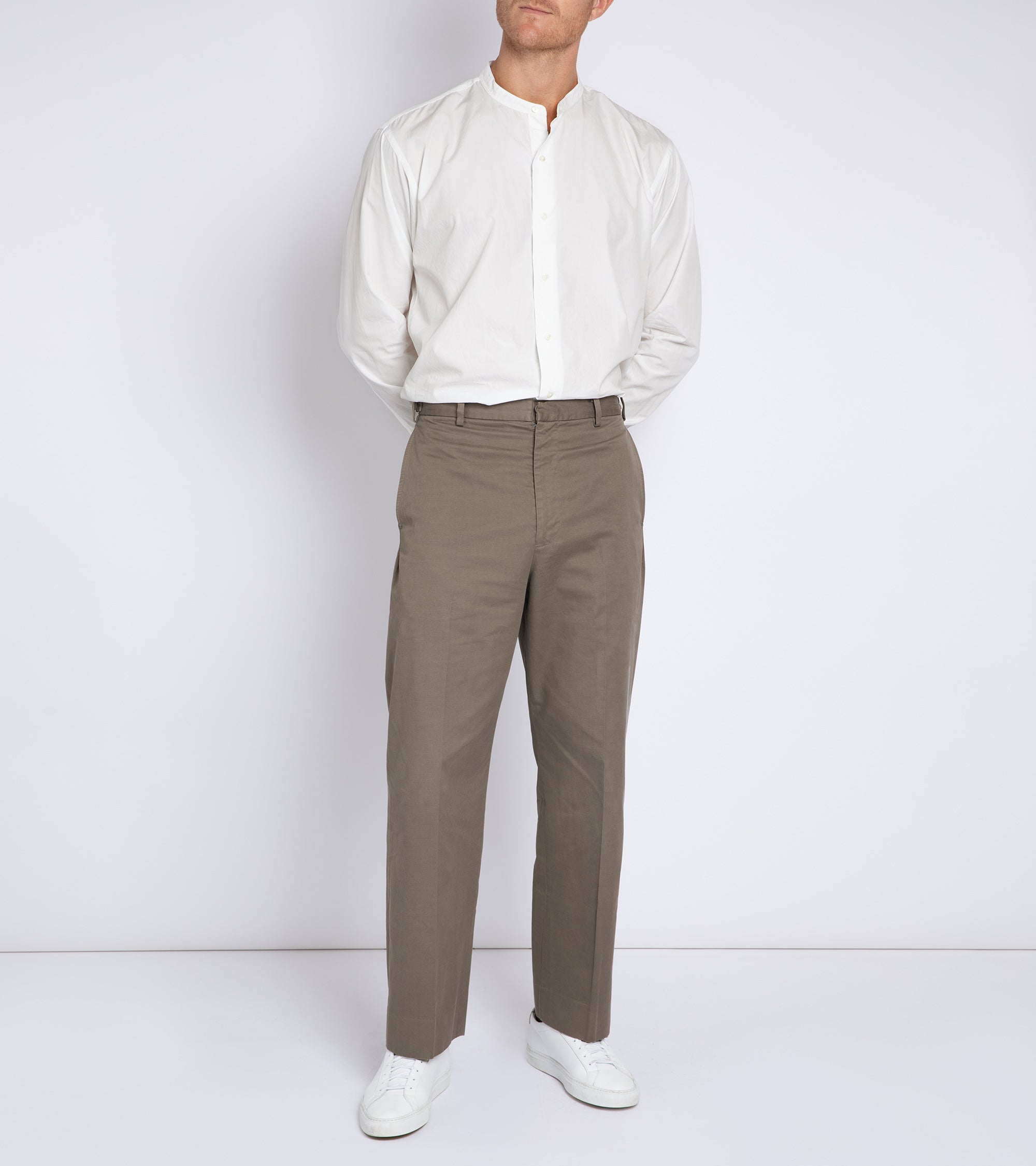 Kaptain Sunshine Garment Dyed Cotton Scottish Trousers: Taupe