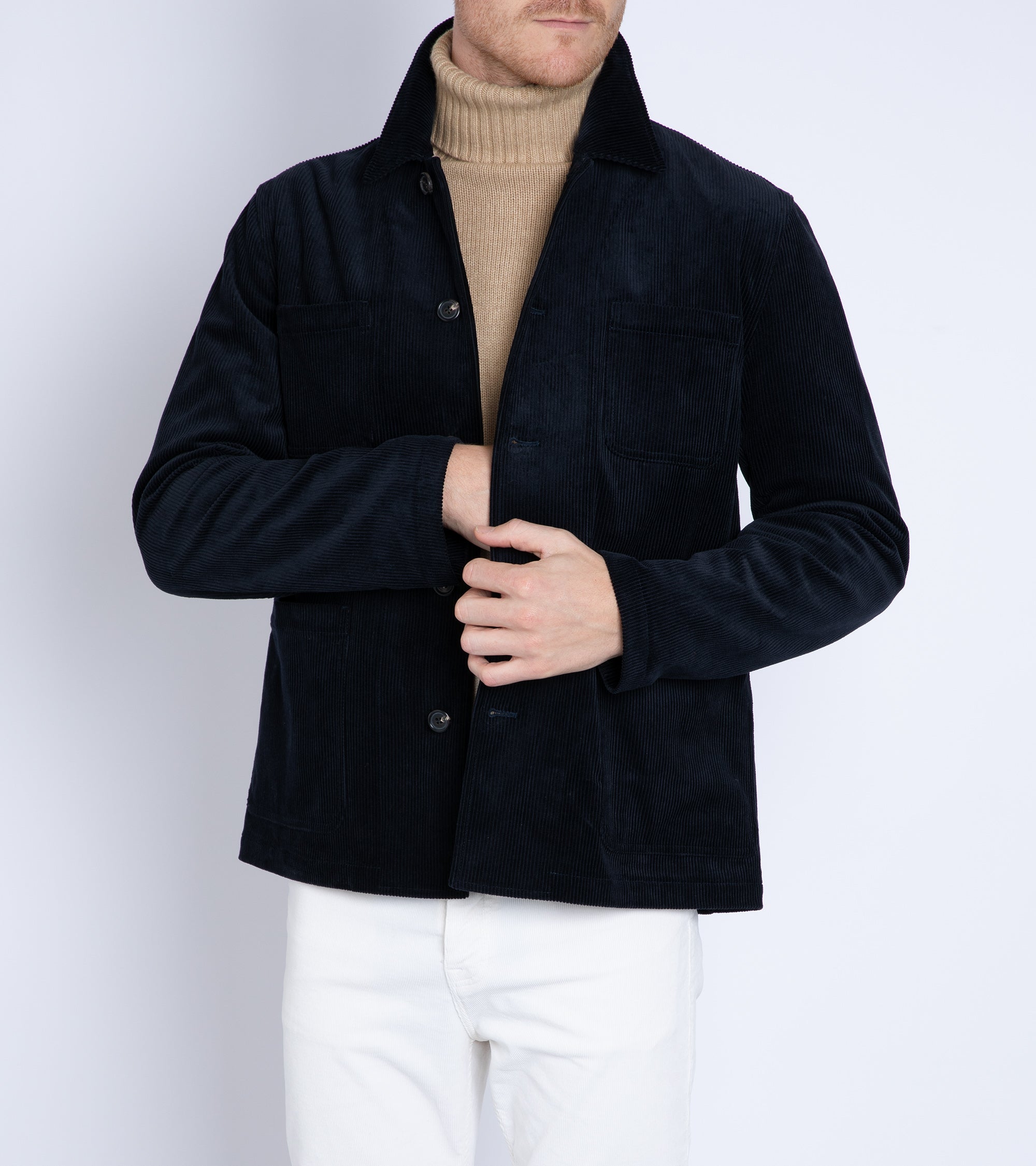 Trunk Aldford Corduroy Chore Jacket: Navy