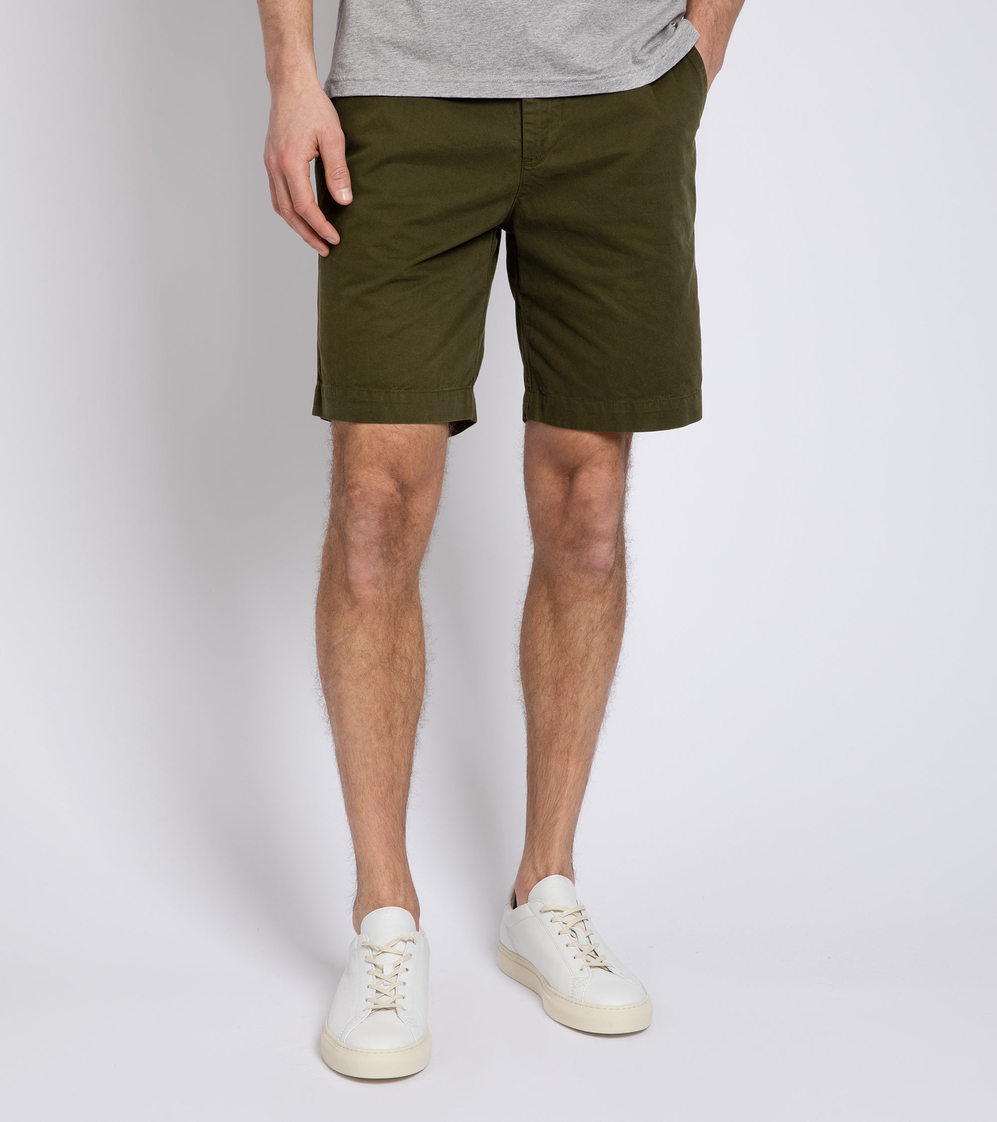 Trunk Hyde Garment Dyed Cotton Shorts: Dark Olive